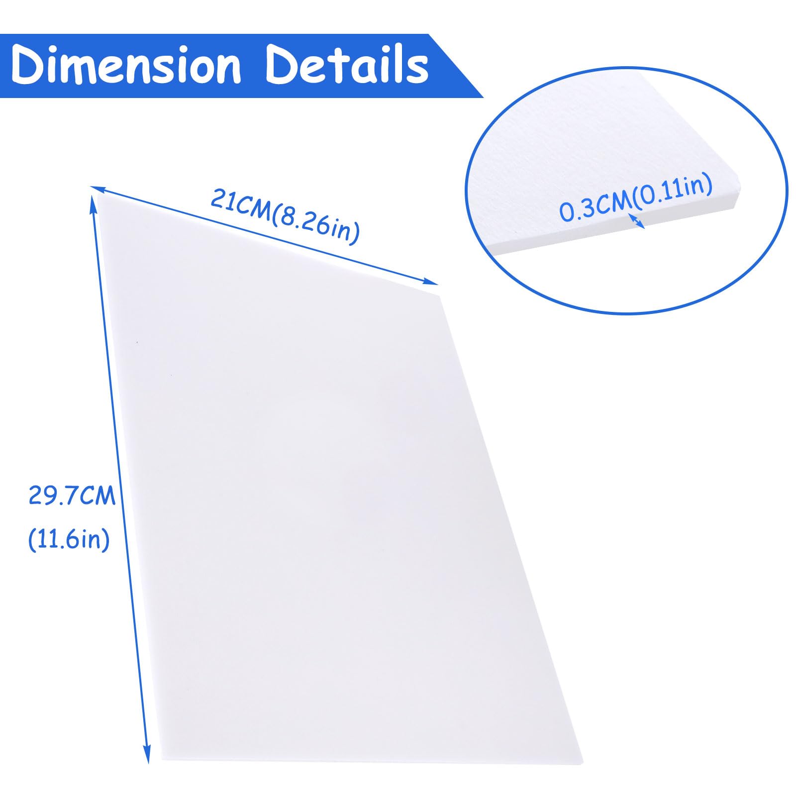 ASelected White Foam Boards - 10 Pack | A4 Size | 3mm Thick