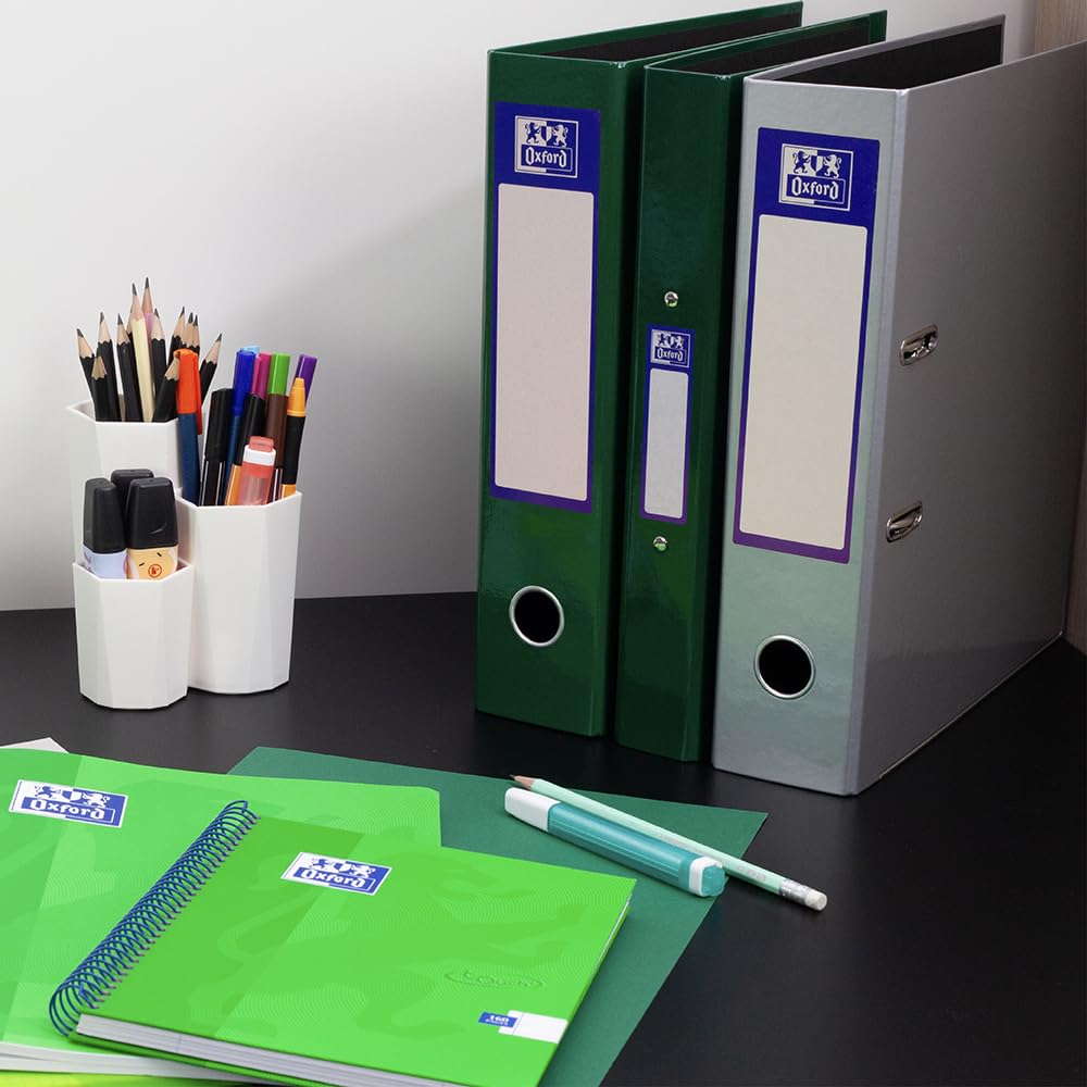 Oxford Premium A4 Ring Binder, Dark Green Single Folder, 25mm Capacity, Lam 4