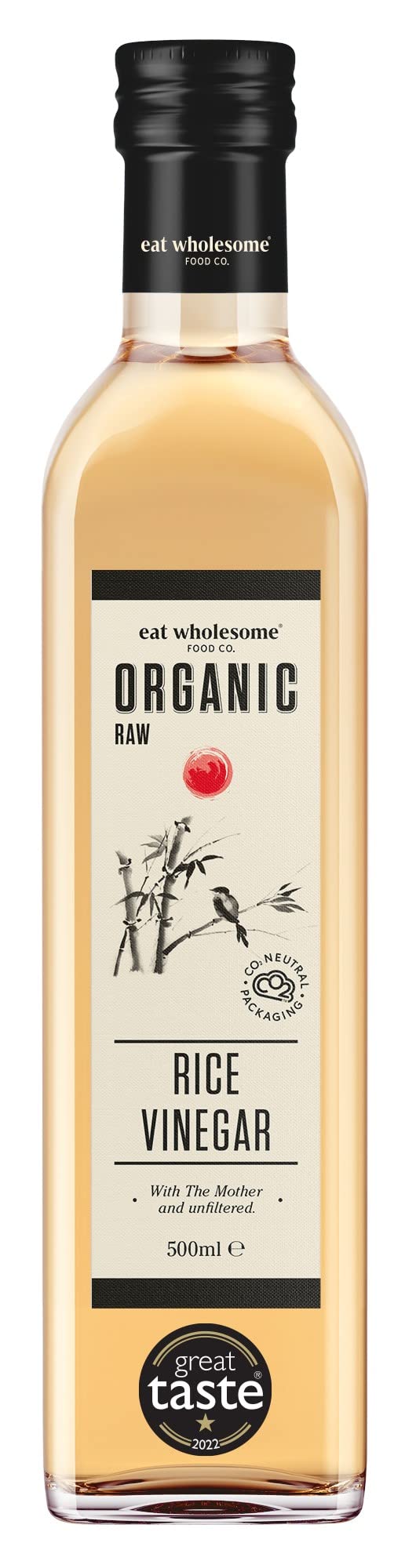 Eat Wholesome Organic Rice Vinegar - Raw & Unfiltered | 500 ml | 5% Acidity