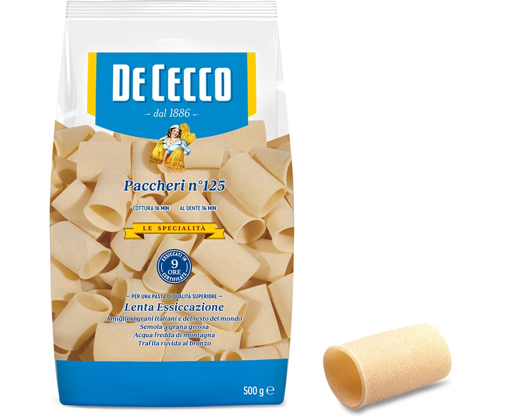De Cecco Paccheri No. 125 Pasta - Bronze Cut, Premium Italian Durum Wheat | 500g 2