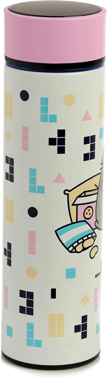 Puckator Pusheen Stainless Steel Insulated Water Bottle with LED Temperature Display (BOT149)