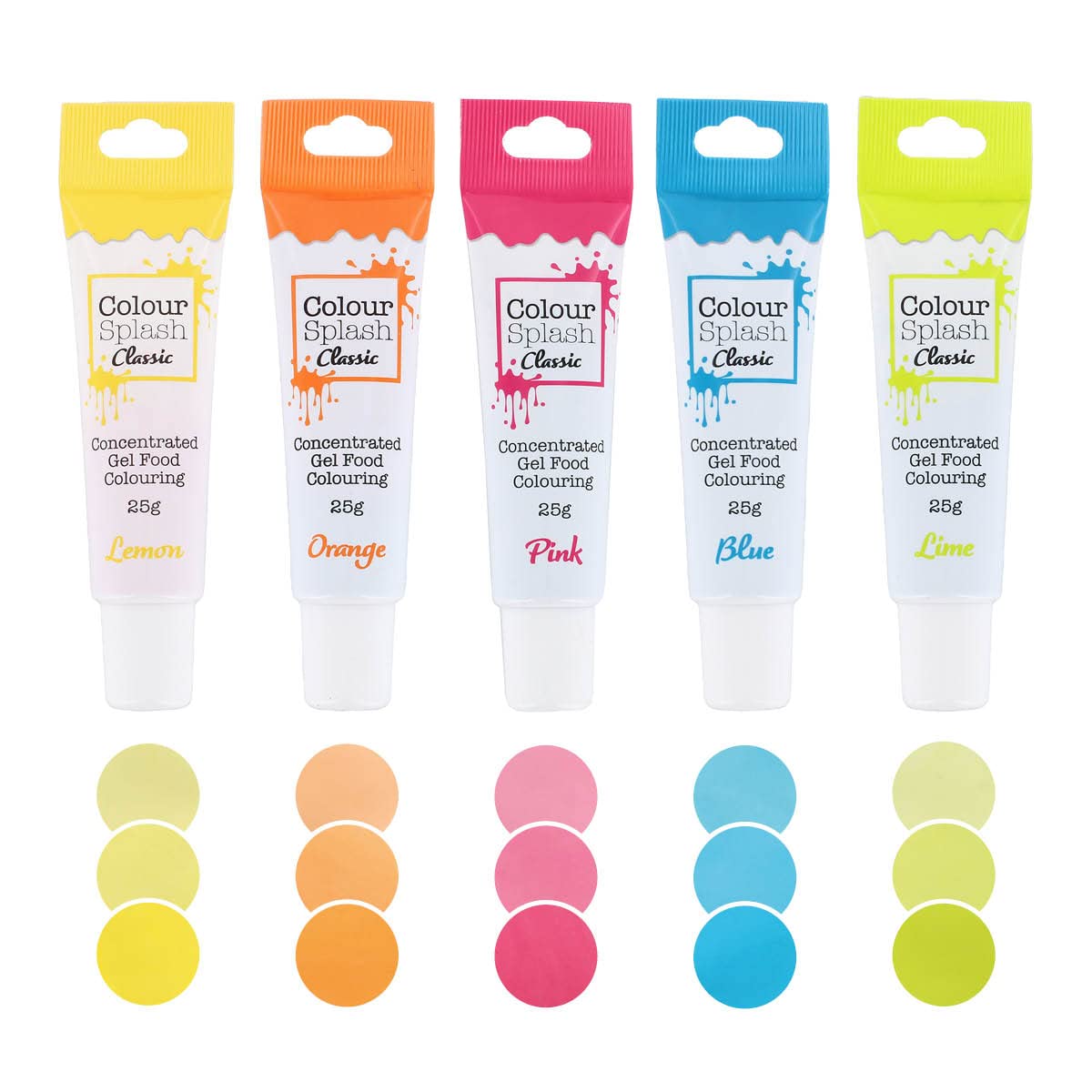 Colour Splash Neon Food Colouring Gel Set - 5 x 25g Tubes 1