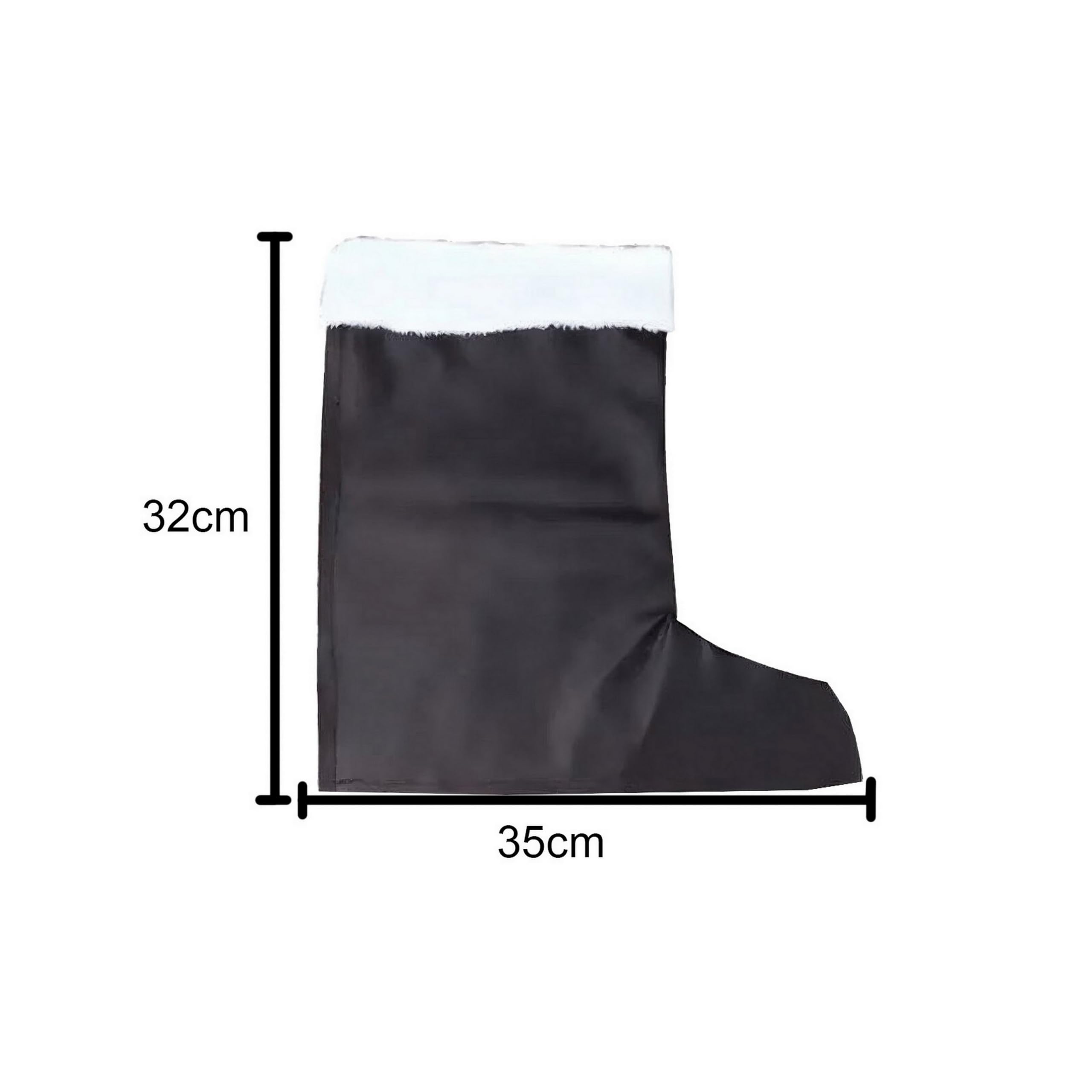 SHATCHI Santa Christmas Fancy Dress Boot Covers with Fur Trim 11