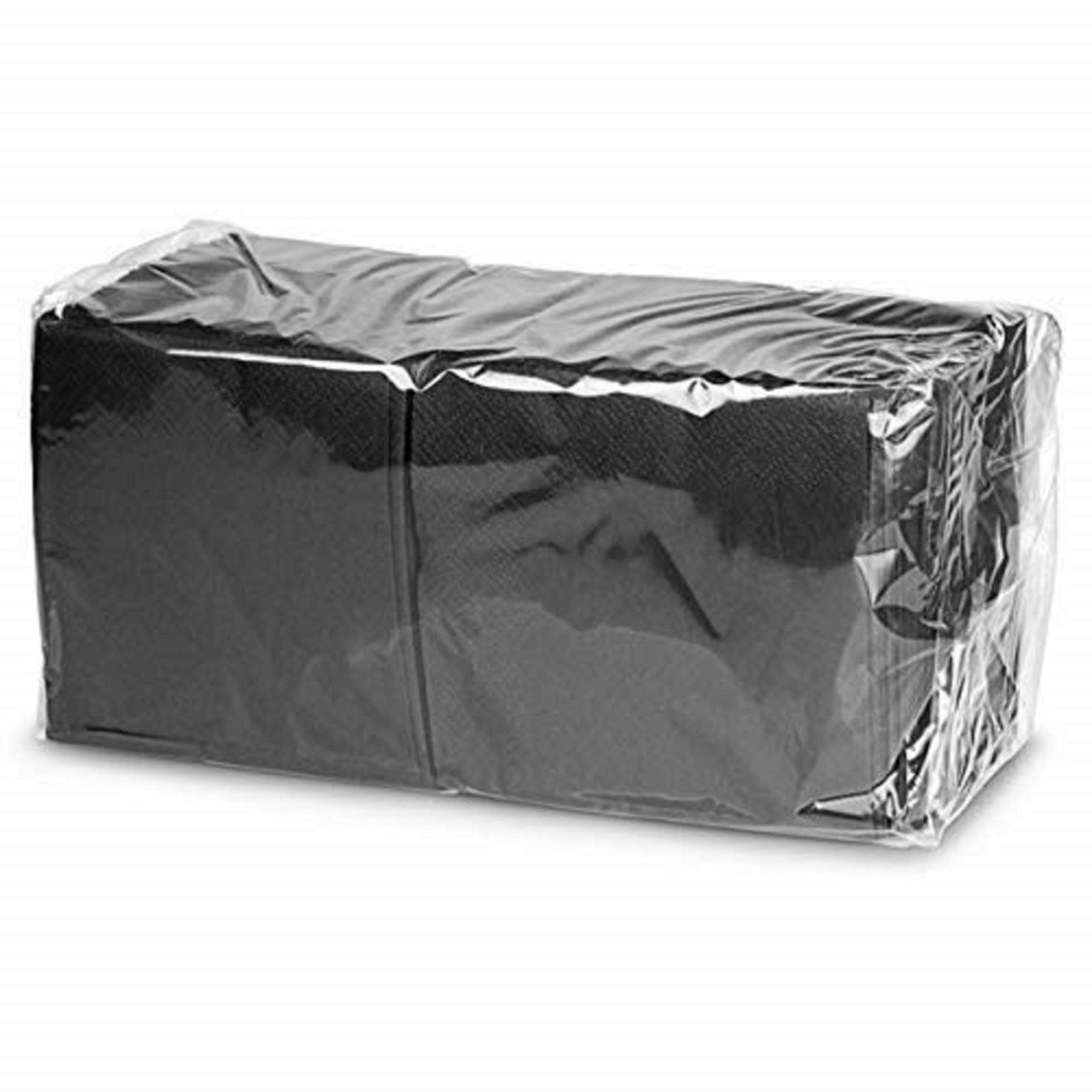 bar@drinkstuff Black Cocktail Napkins - 2 Ply Paper, 24cm, Pack of 250