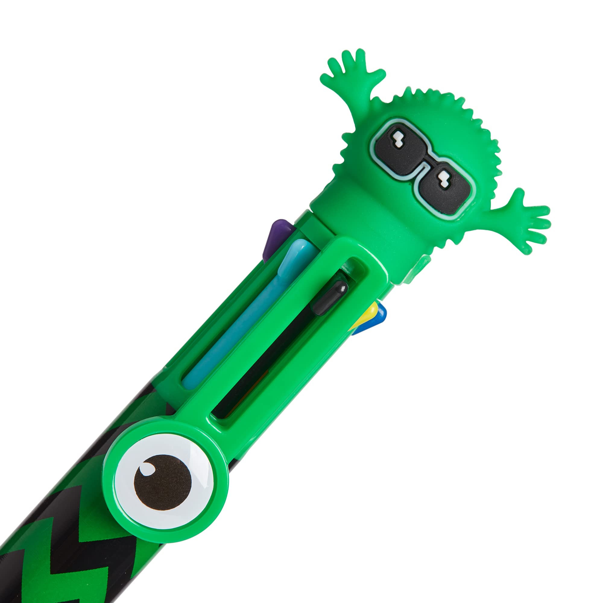 Tinc Multicolour Retractable Ballpoint Pen 6-in-1 Colour Pen | Bold Point | 0.9mm Line | Dude Green