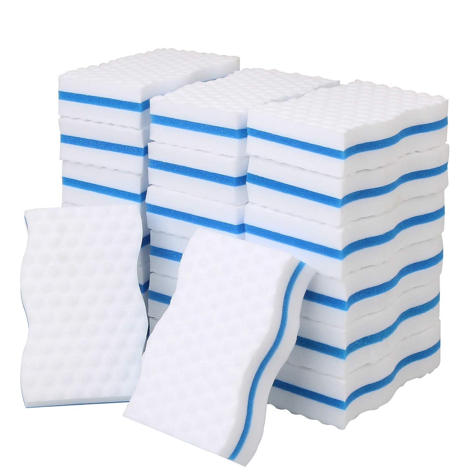 ASelected Chemical Free Melamine Sponges - Extra Strength Cleaning Blocks | 20 Count | 3.94' x 2.36' x 0.98'