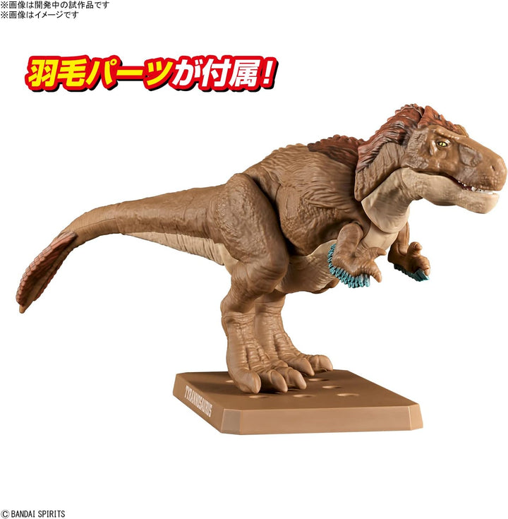 BANDAI SPIRITS New Dinosaur Plastic Model Tyrannosaurus (Provi) - Color-Coded Model Kit for Dinosaur Enthusiasts