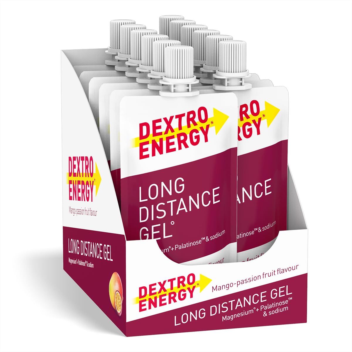 Dextro Energy Long Distance Gel Mango & Passionsfrucht – Schnelle und langanhaltende Energie für Ausdauersportler