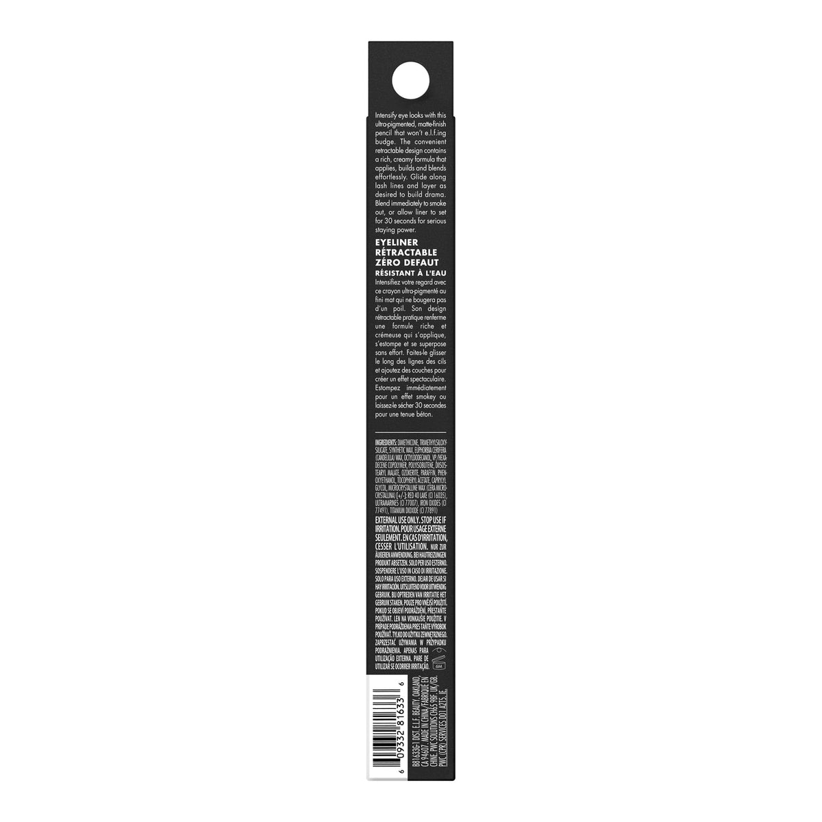 e.l.f. No Budge Retractable Eyeliner - Waterproof, Long-Lasting, Defining | Ruby | Pencil