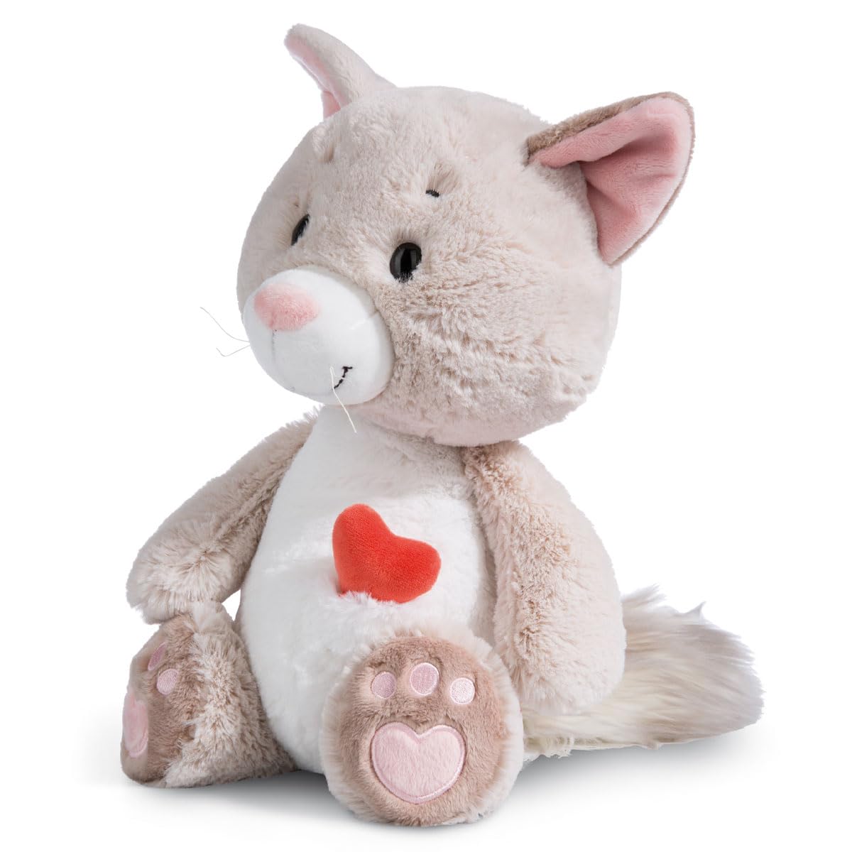 Nici Love Cat Fluffy Stuffed Animal 25cm Gray Sustainable Plush Toy for Kids & Adults | Model 49407 2