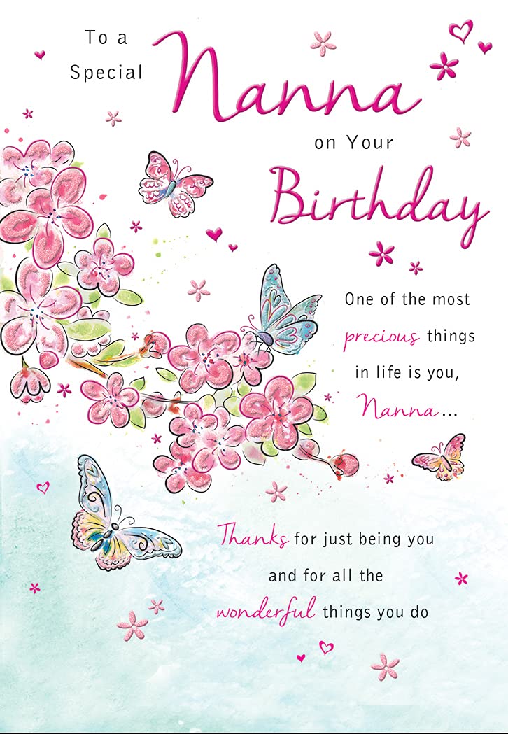 Piccadilly Greetings Traditional Birthday Card Nanna | 7 x 5 Inches | Multicolour