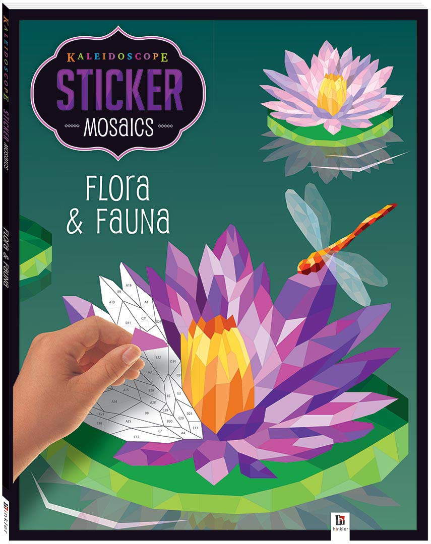 Hinkler Kaleidoscope Sticker Mosaics: Flora & Fauna - Activity Book, Stickers