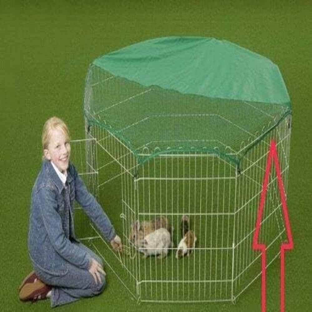 VivaPet Safety Net Cover for Octagon Rabbit Cage Playpen - Sun Protection | 116 x 72 cm | Green