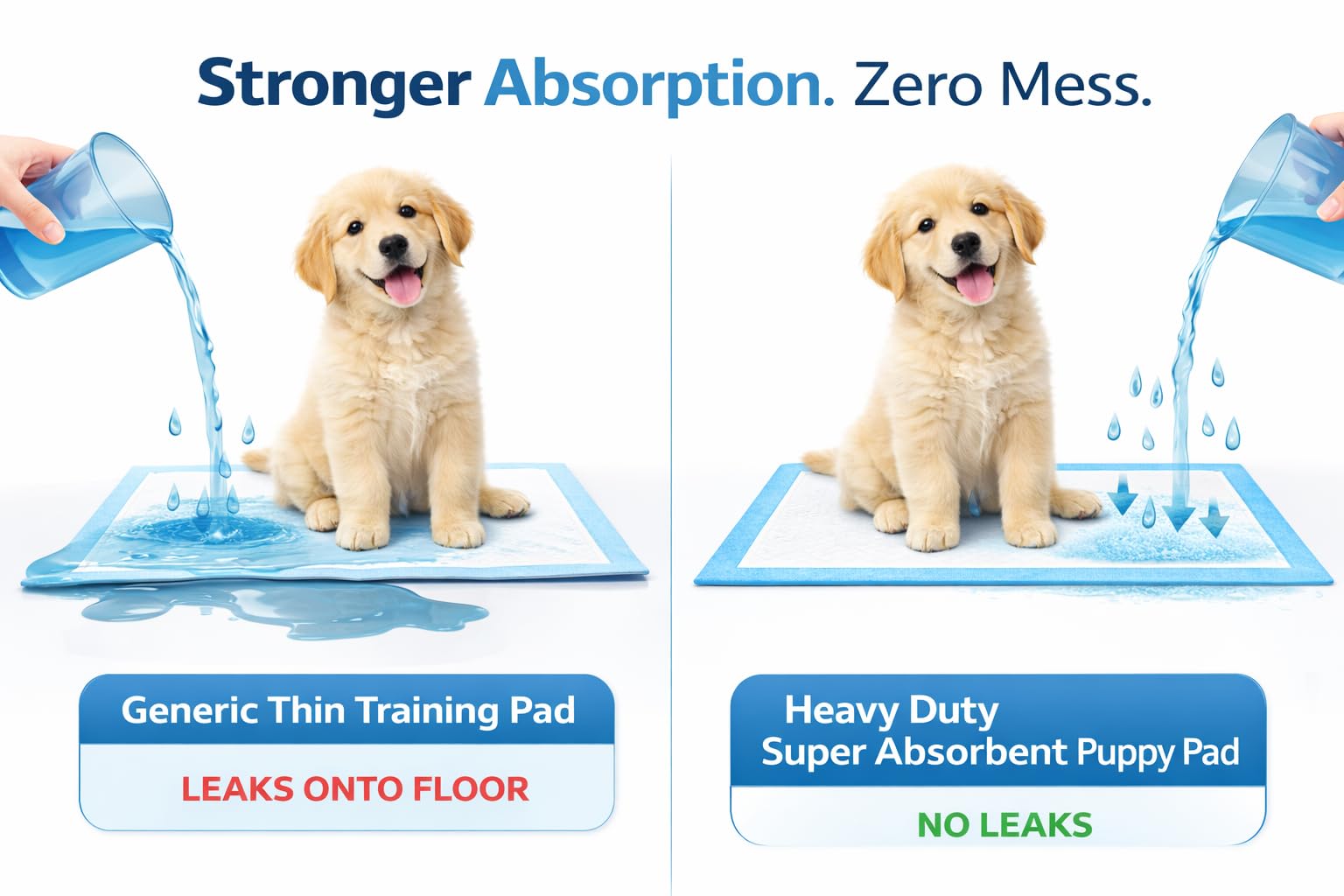 1ABOVE Heavy Duty Super Absorbent Training Pads | 60X45CM, 50 Count, Blue 4