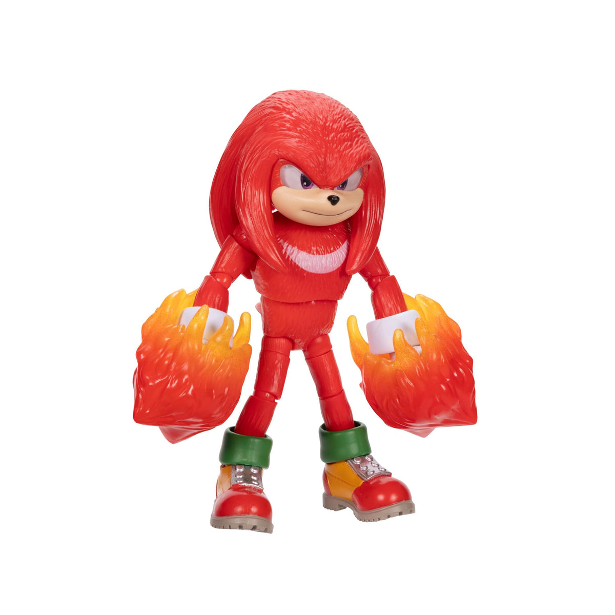 Sonic The Hedgehog Fire Fist Knuckles Action Figure - Highly Articulated | 13cm | Jakks Pacific