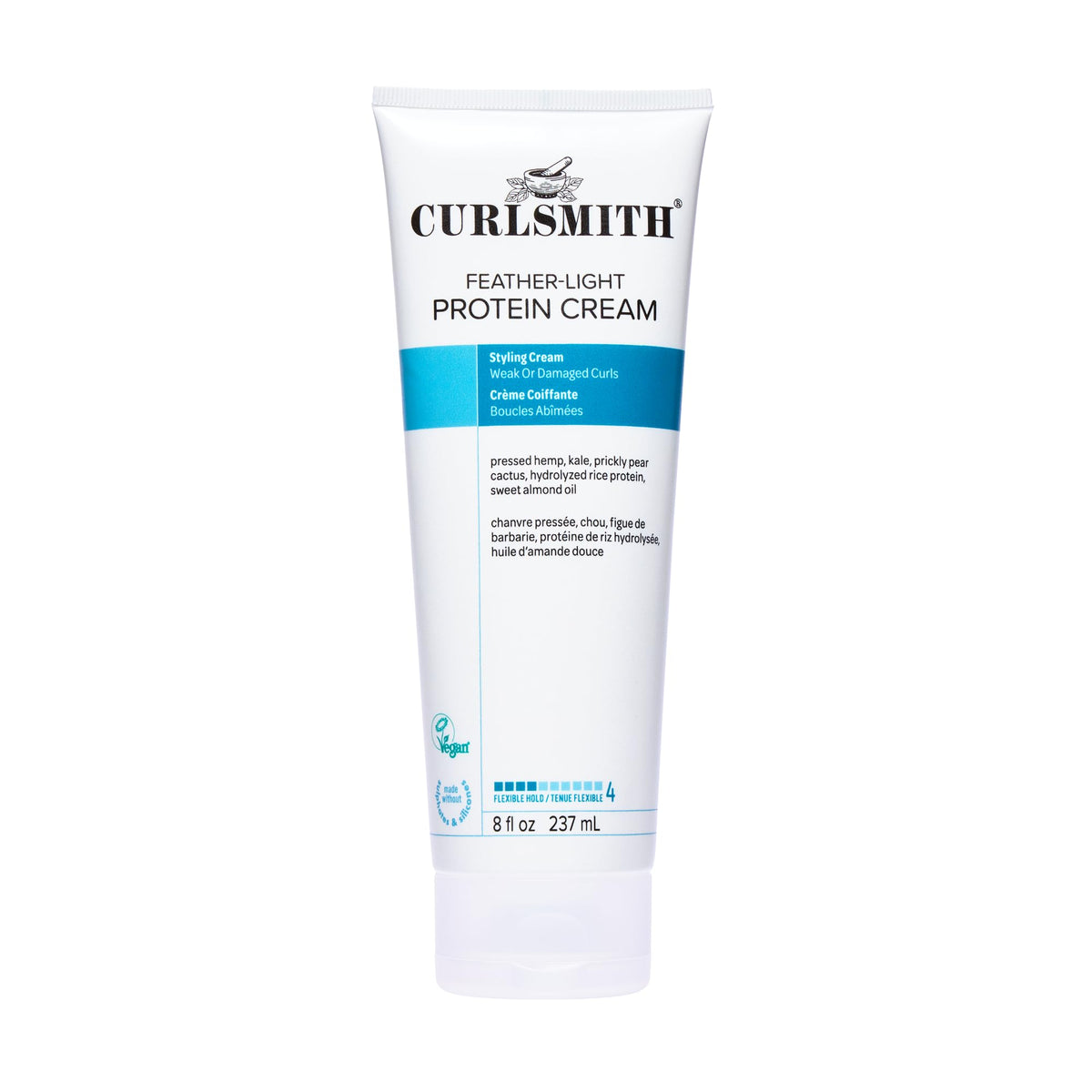CURLSMITH Feather Light Protein Cream - Medium Hold & Definition for All Curl Types | 237 ml
