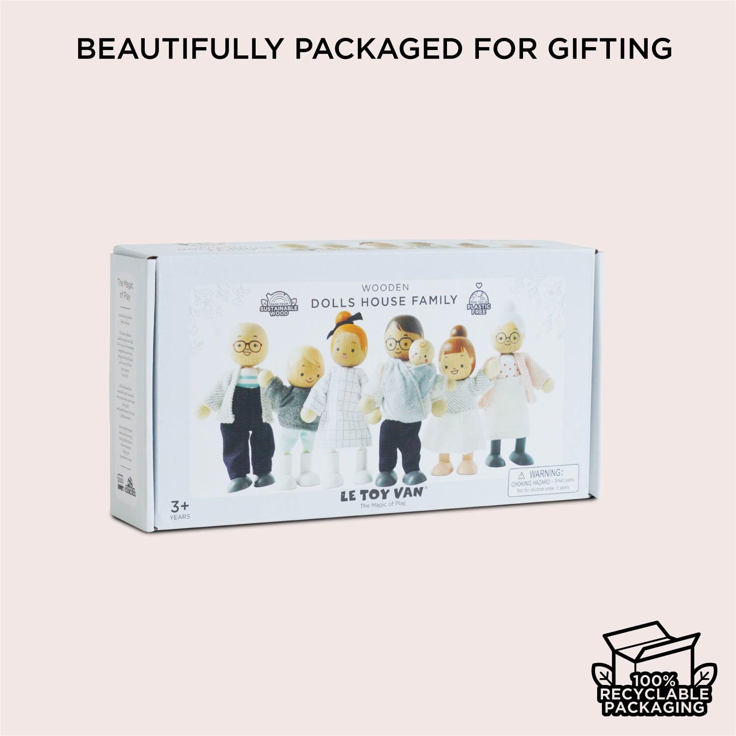 Le Toy Van My Doll Family Play Set - Wooden Figures for Doll Houses | Multicoloured 7