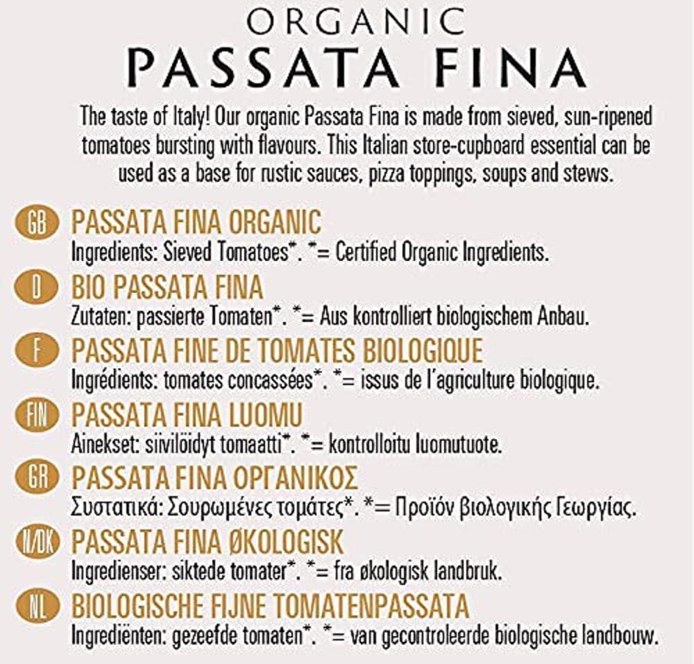 Biona Organic Passata Fina - Smooth Sieved Tomatoes Base | 680g 3