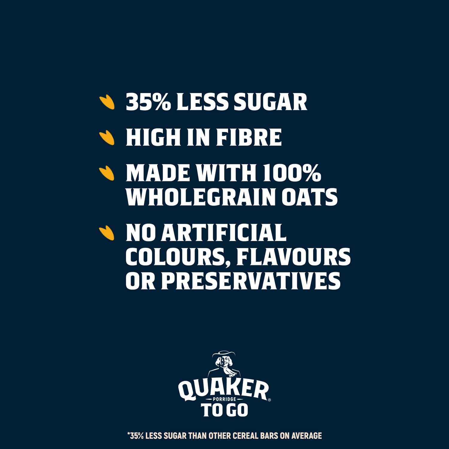 Quaker - Porridge To Go Breakfast Bar Golden Syrup 12 x 55 g 3