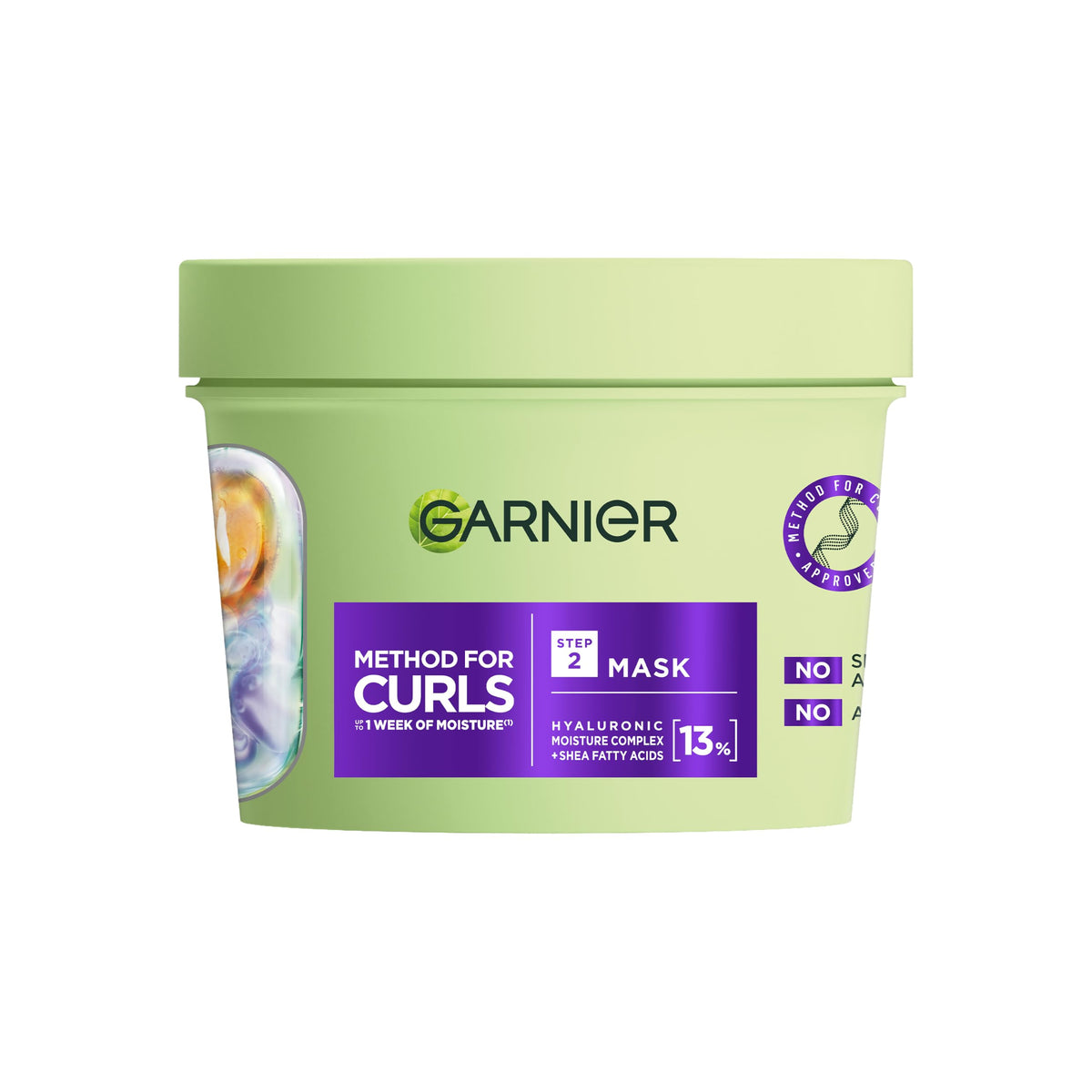 Garnier Method for Curls Hair Mask - 7 Days Hydration for Curly Hair | 370ml | Vegan