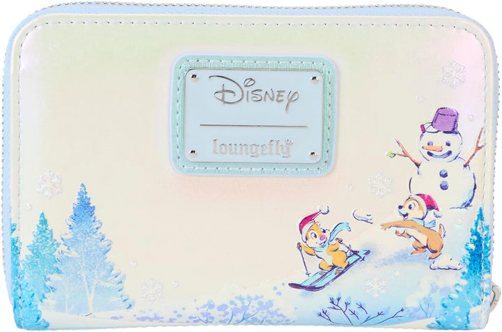 Loungefly Disney Mickey and Friends Winter Wonderland Scene Zip Around Wallet (WDWA3158)