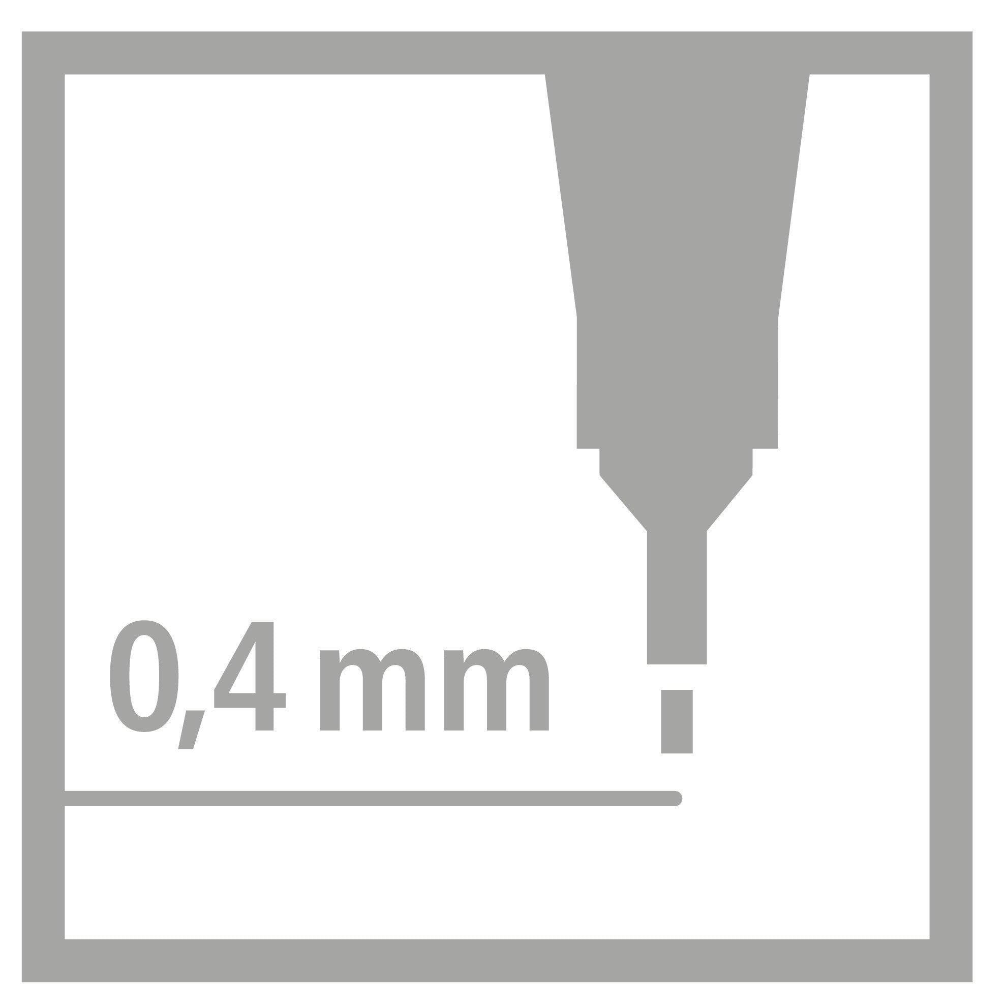 STABILO point 88 Fineliner - 0.4mm Line Width, Metal-Cased Tip | Pack of 10 Black 6