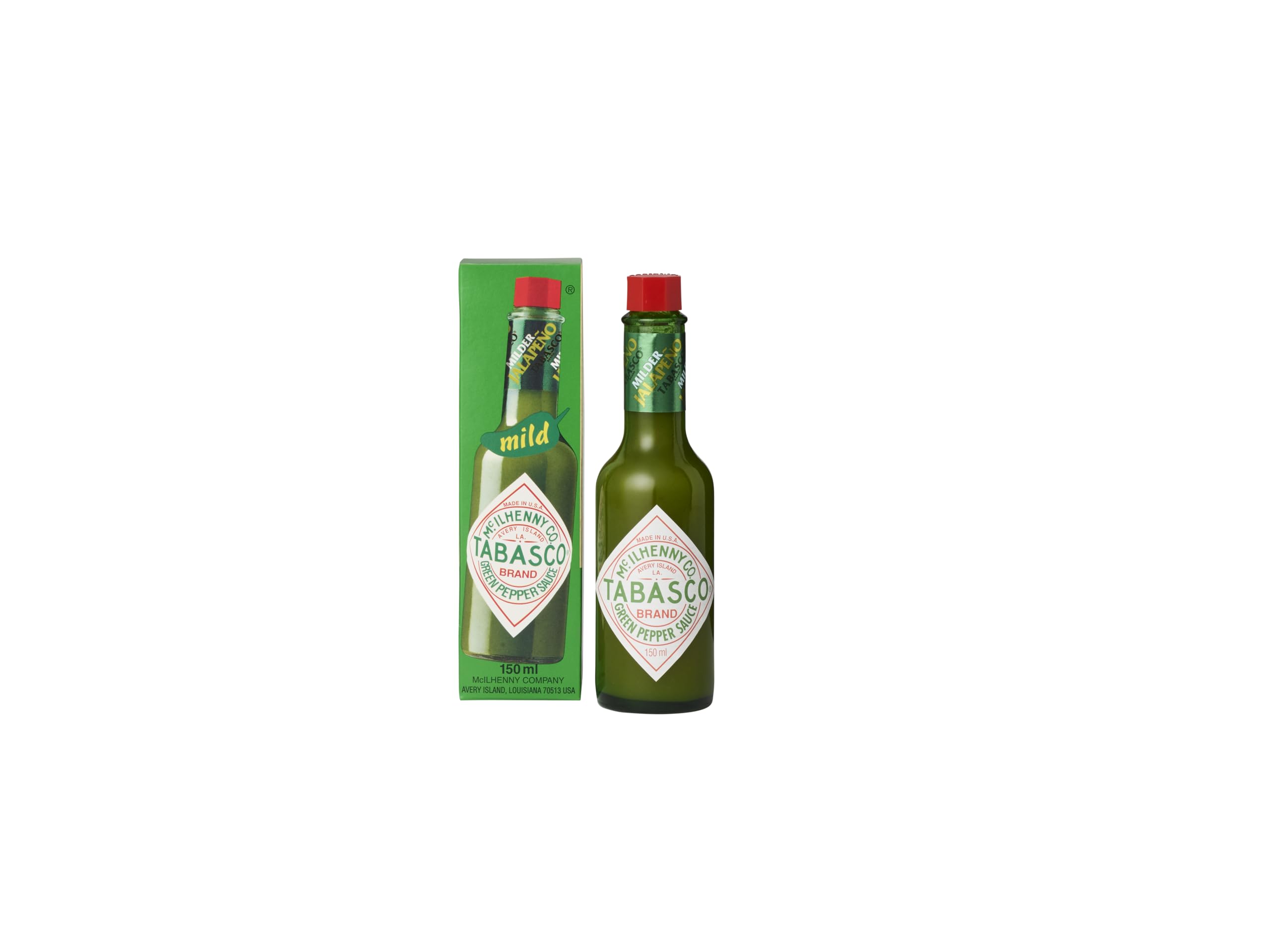 Tabasco Original Green Jalapeno Hot Sauce - Mild Zest Flavor | 150ml Bottle 1