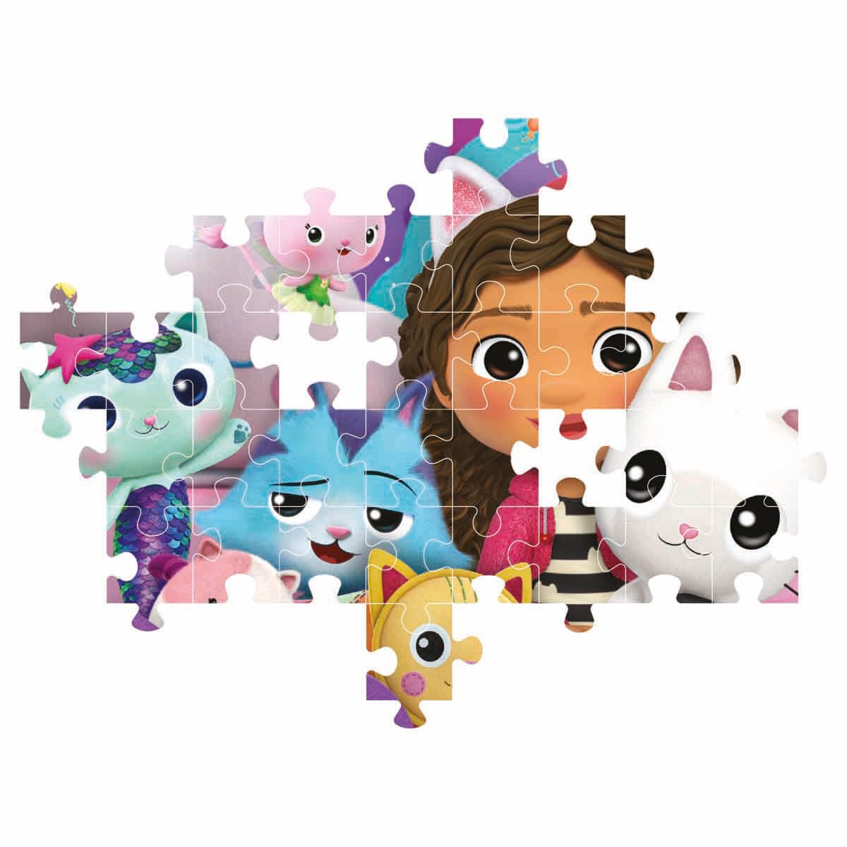 Clementoni Gabby's Dollhouse 60-Piece Jigsaw Puzzle - Supercolor Kids Puzzle