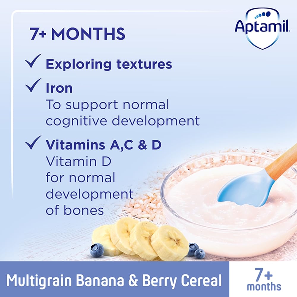 Aptamil Multigrain Banana & Berry Stage 2 Cereal 200g