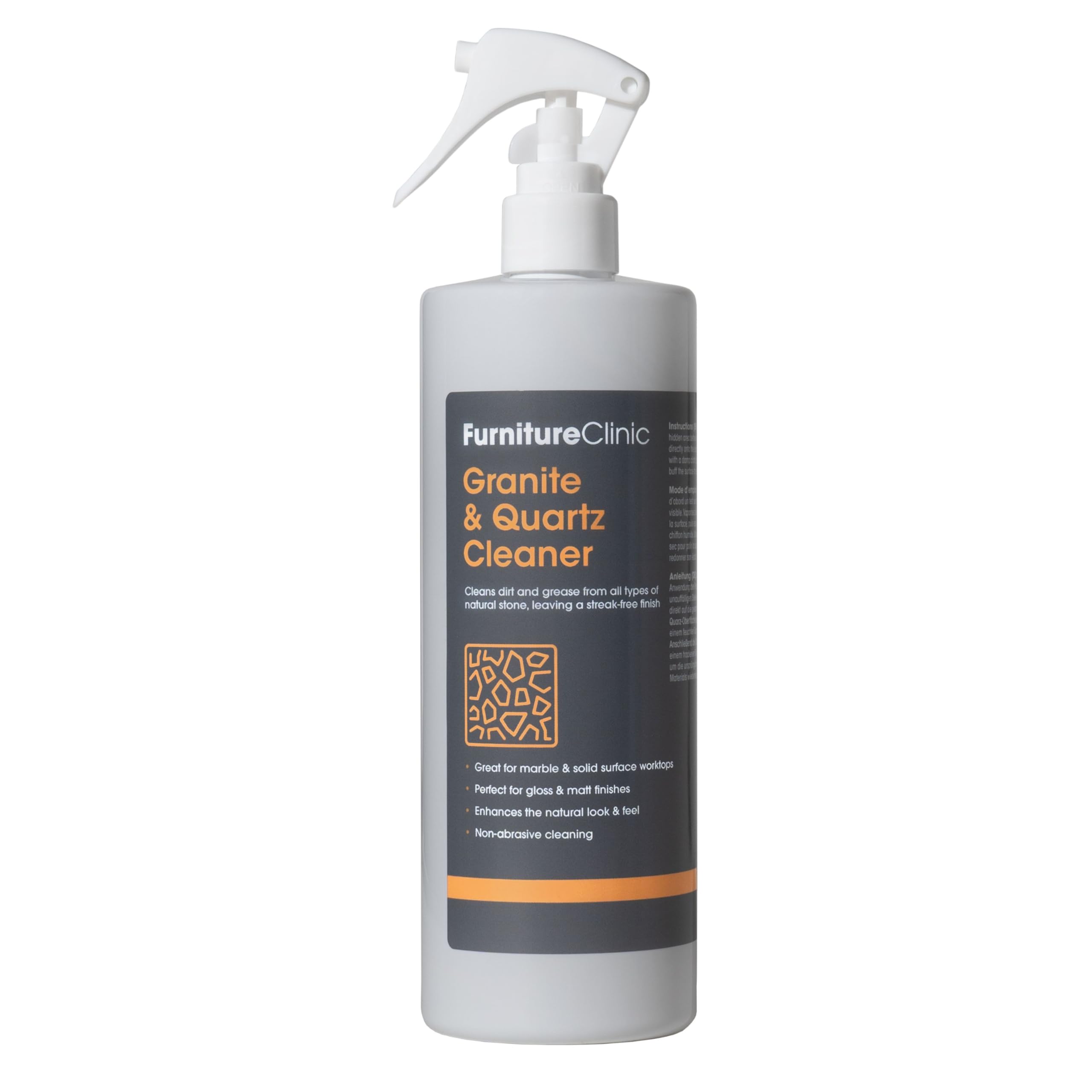 Furniture Clinic Granite & Quartz Spray Cleaner for Kitchen Worktops - 500ml | Streak-Free Finish 1