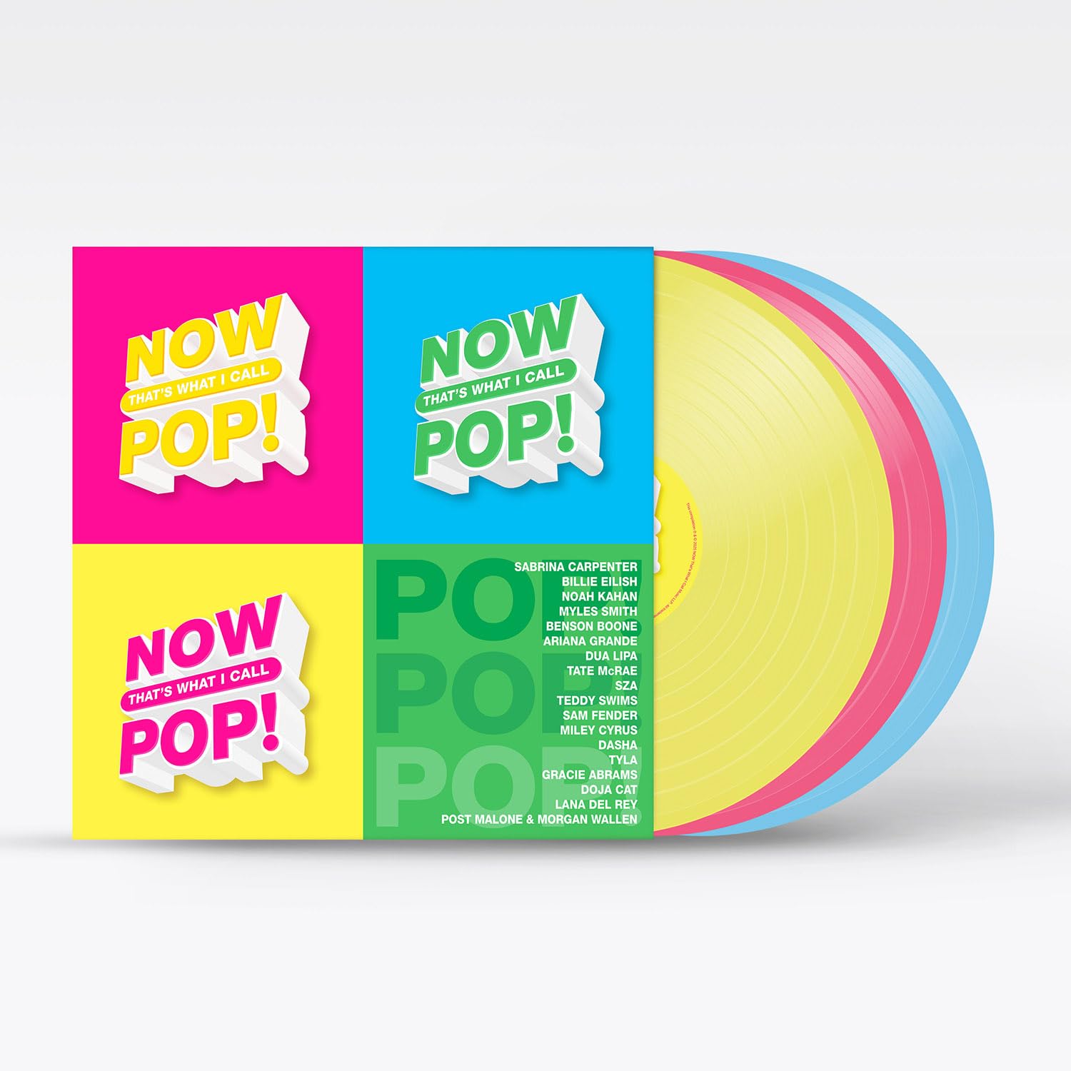 NOW That’s What I Call Pop! [3-LP Vinyl] Bright Yellow, Hot Pink, Baby Blue