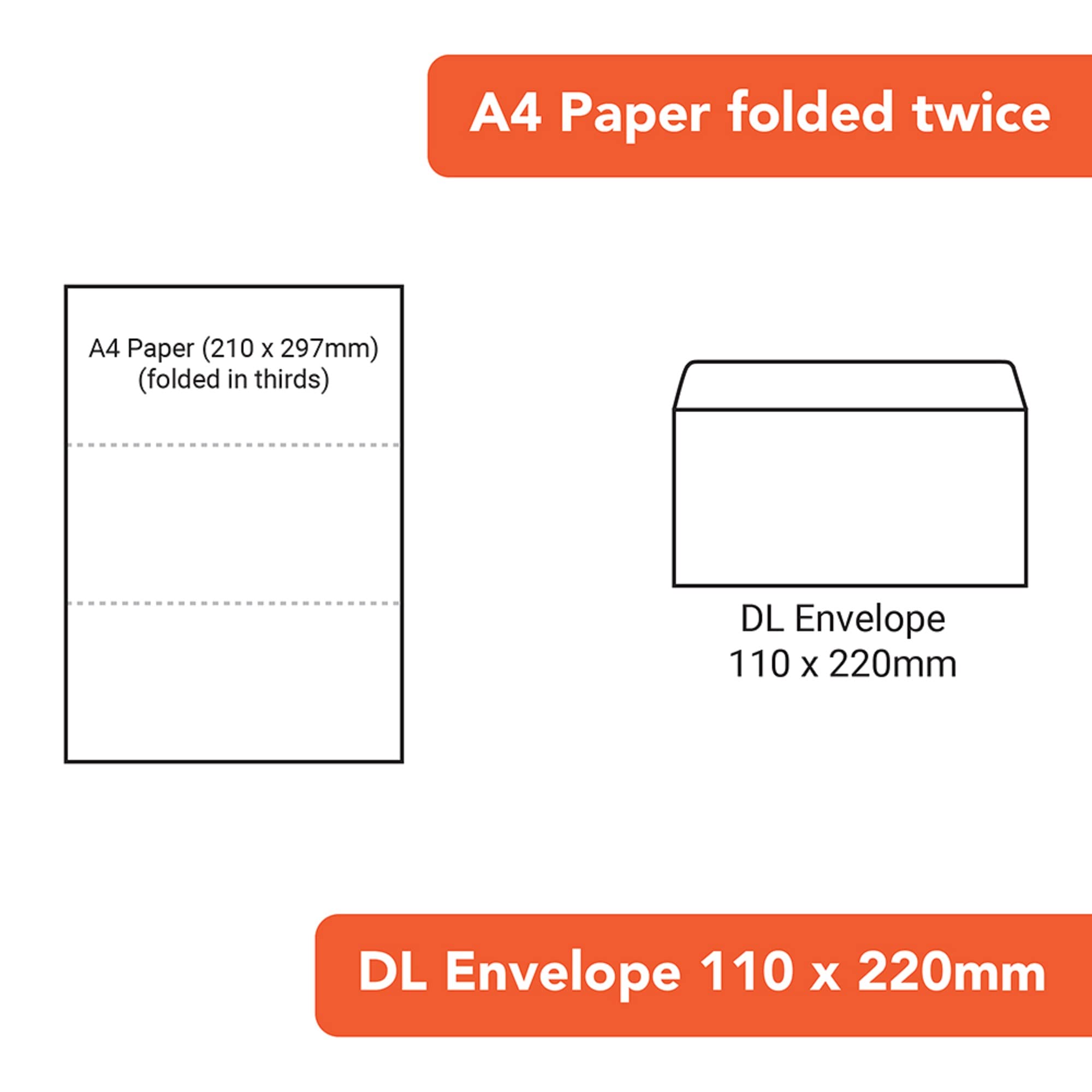 Postmaster DL Peel & Seal Envelopes - 100GSM White Paper | 50 Pack | Security Tint 7