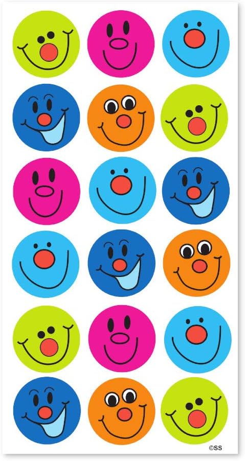 Sticker Solutions Smiley Face Stickers (Pack of 180) - 25mm Reward Stickers for Kids 2