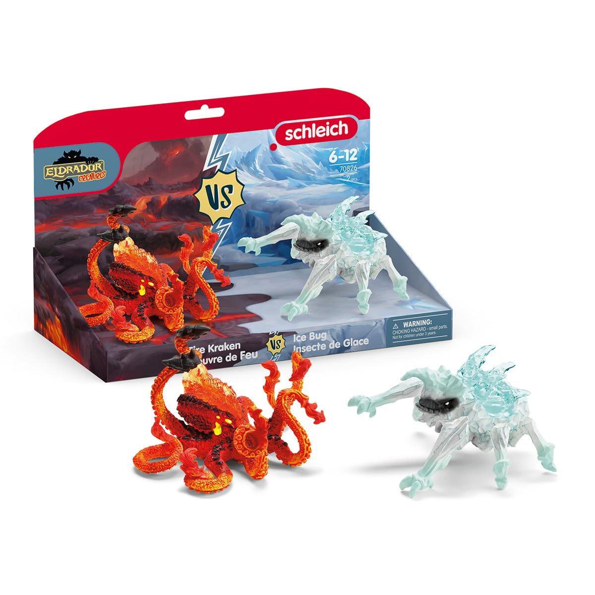 schleich 70826 Ice Bug vs. Fire Kraken Playset - Action Figures from ELDRADOR CREATURES (7+ Years) 1
