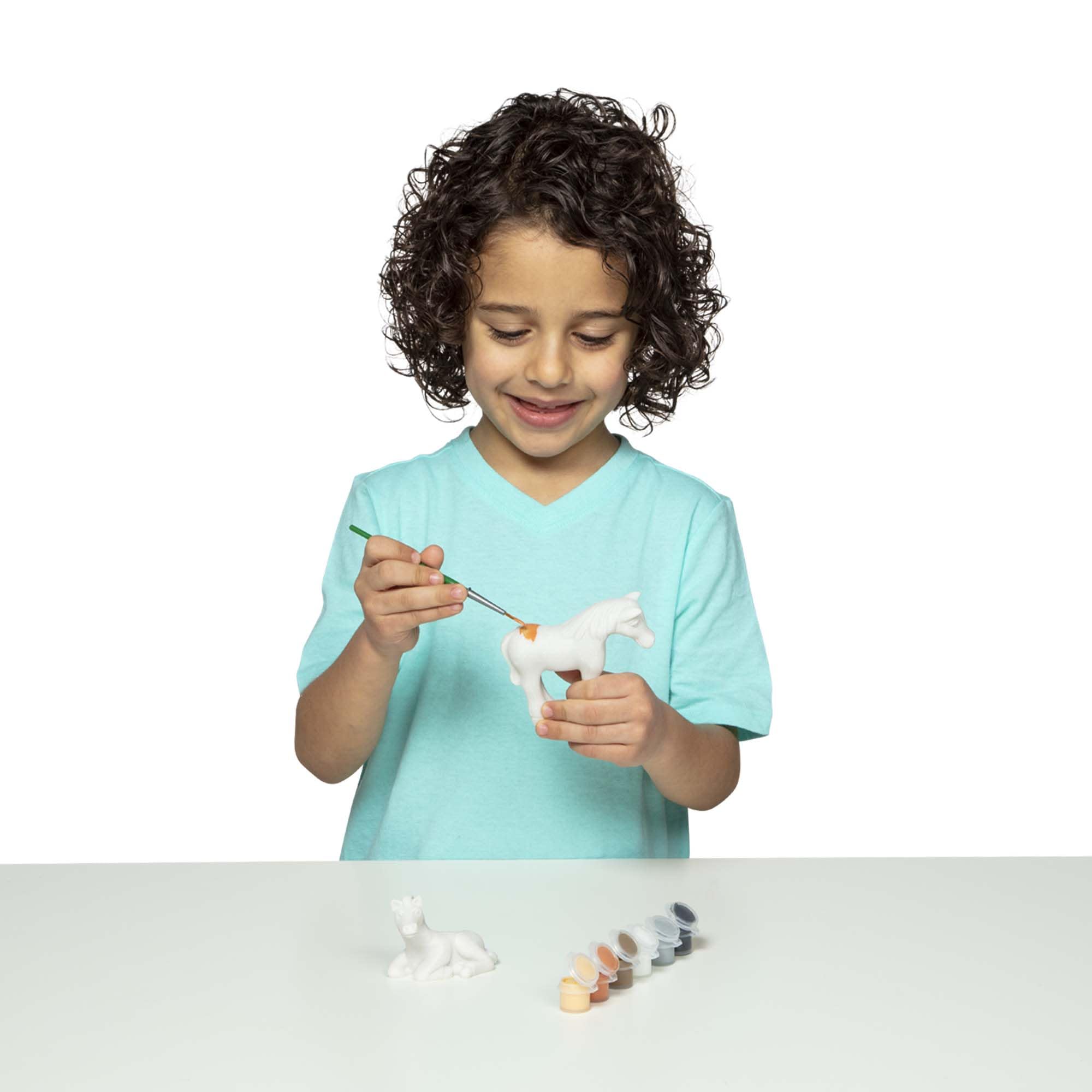 Melissa & Doug Created by Me! Horse Figurines Craft Kit | Ages 8+ | Includes 2 Figurines & 6 Paints 8