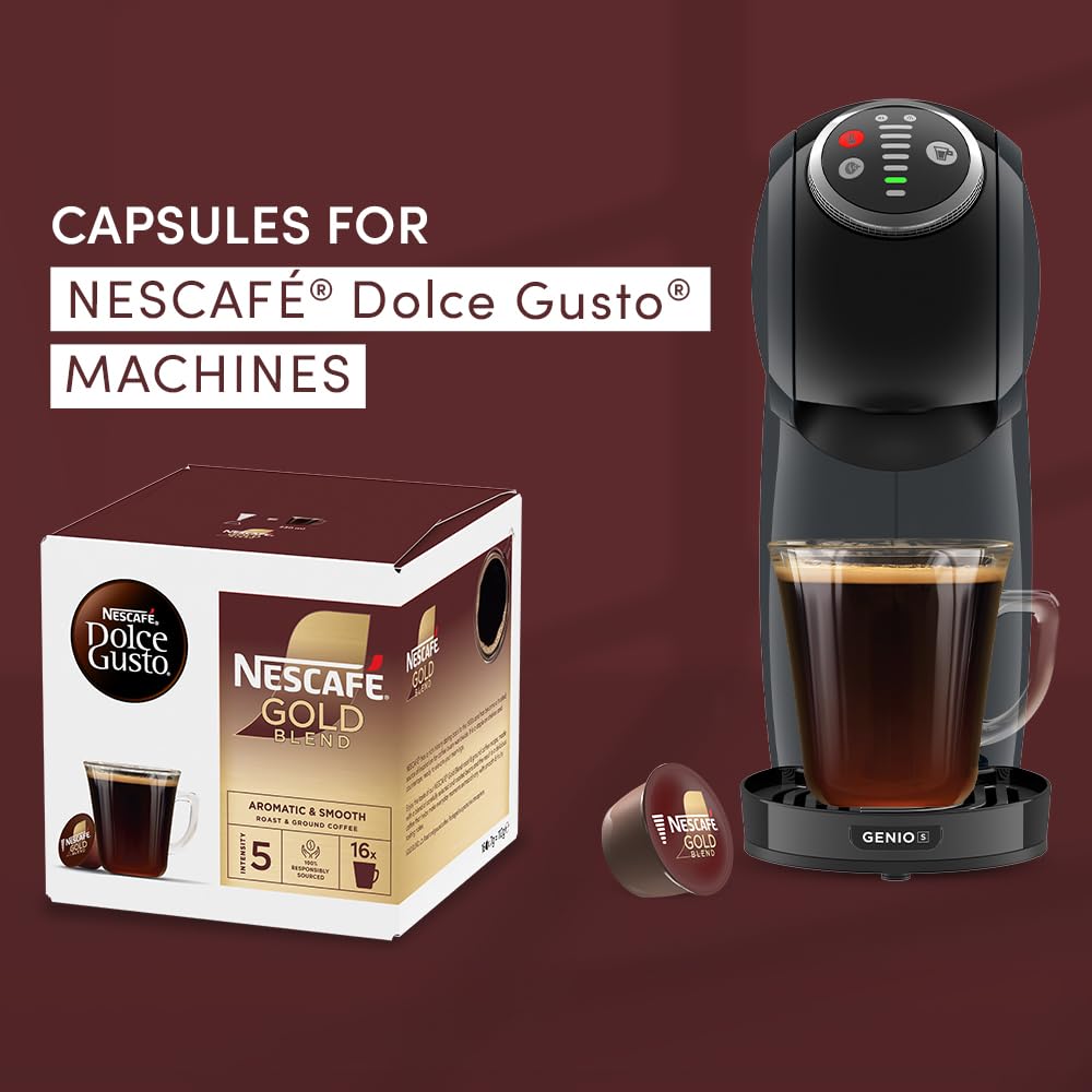 Nescafé Dolce Gusto Gold Blend Coffee Pods - Smooth Roast | 16 Capsules (16 Servings) 2