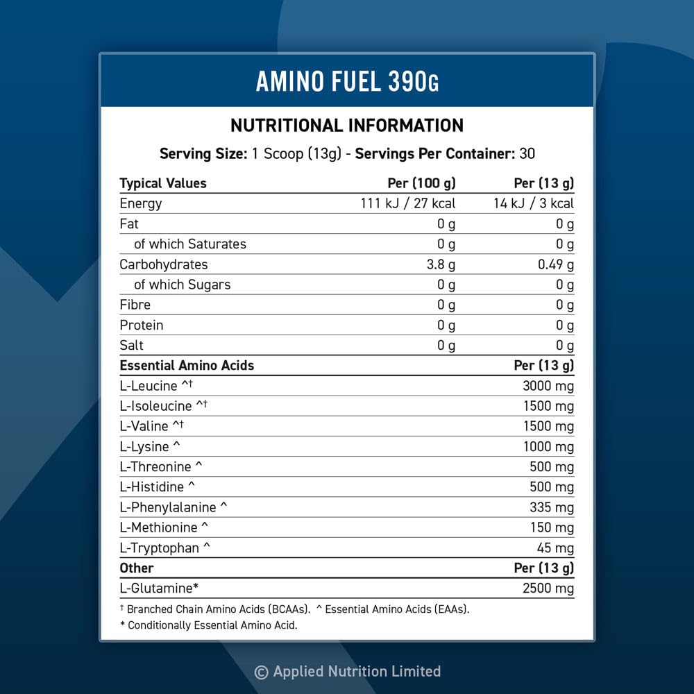 Applied Nutrition Amino Fuel - 11g Amino Acids, Zero Sugar | 30 Servings | Powder