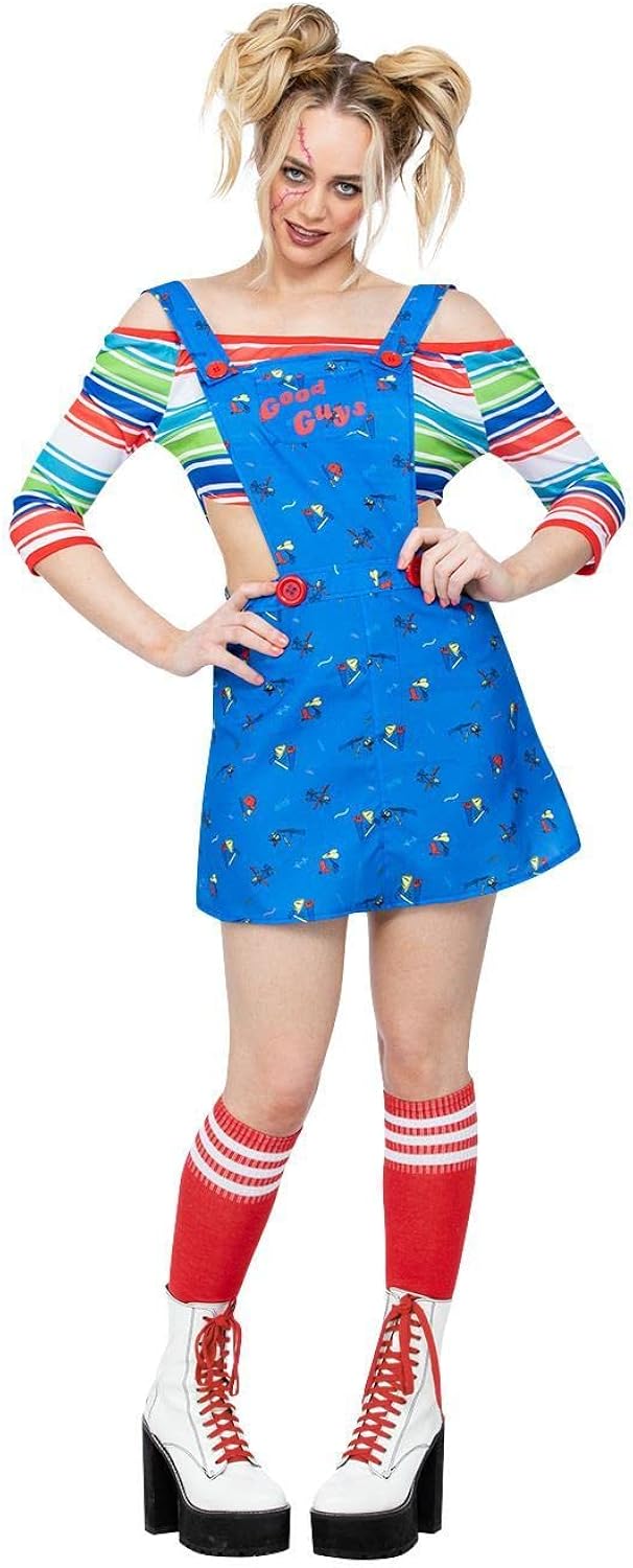 Smiffys Officially Licensed Chucky Costume for Women, Multi-Colour, Size S-UK