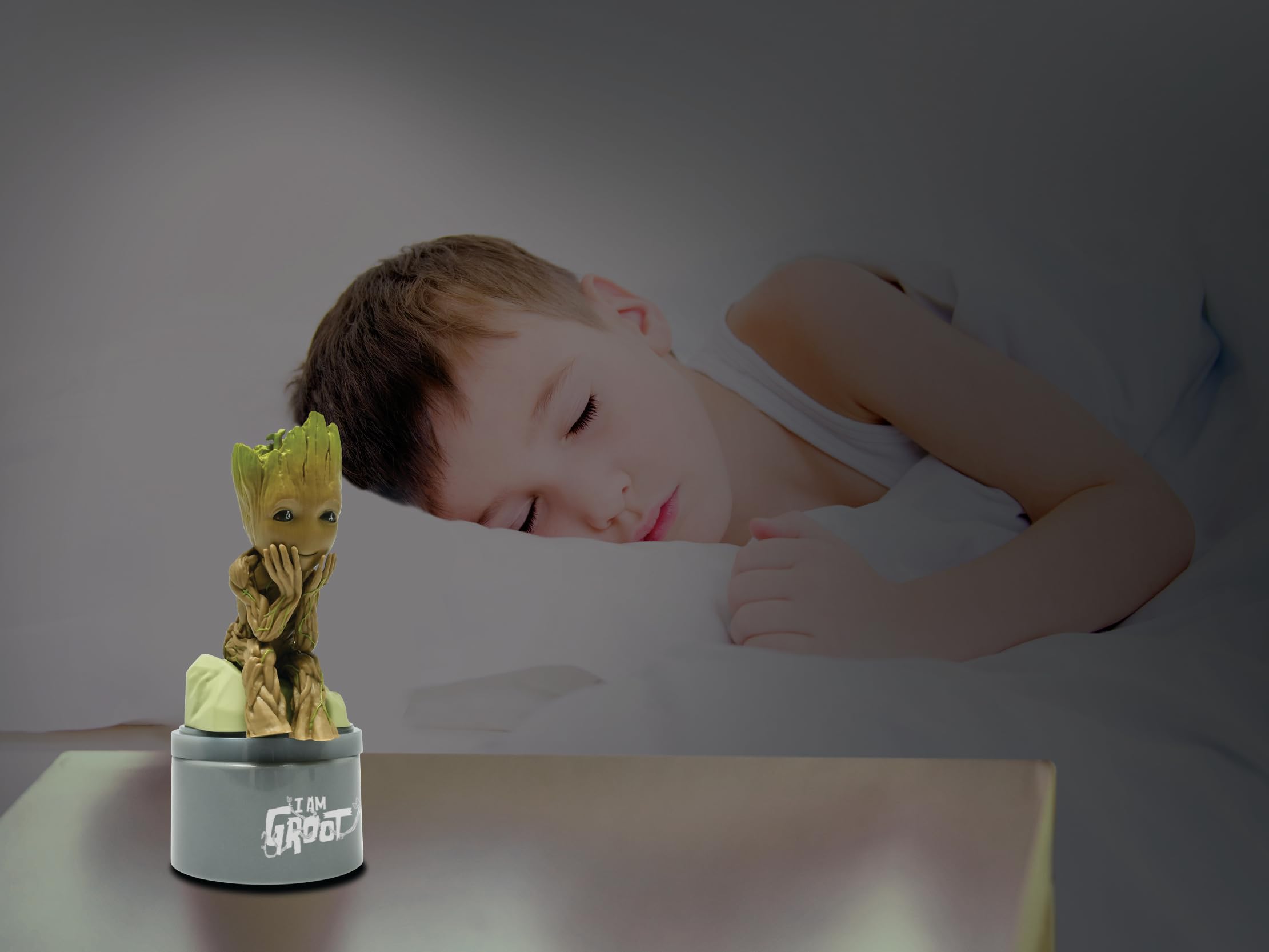 Lexibook Marvel Guardians of the Galaxy Groot Nightlight with Speaker - Grey/Brown 13