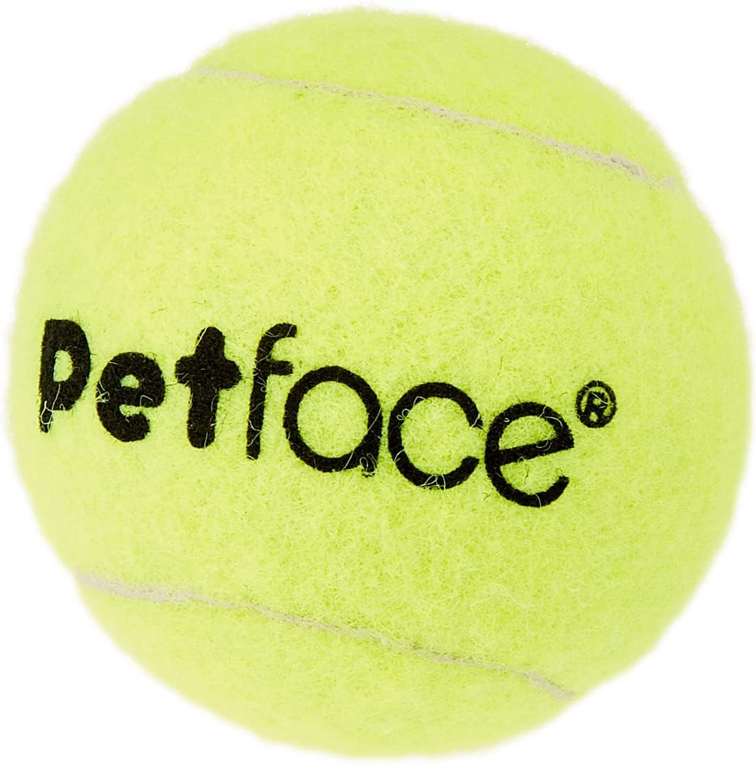 Petface Super Tennis Balls - 3 Pack | Durable Fetch Toy | Natural Rubber