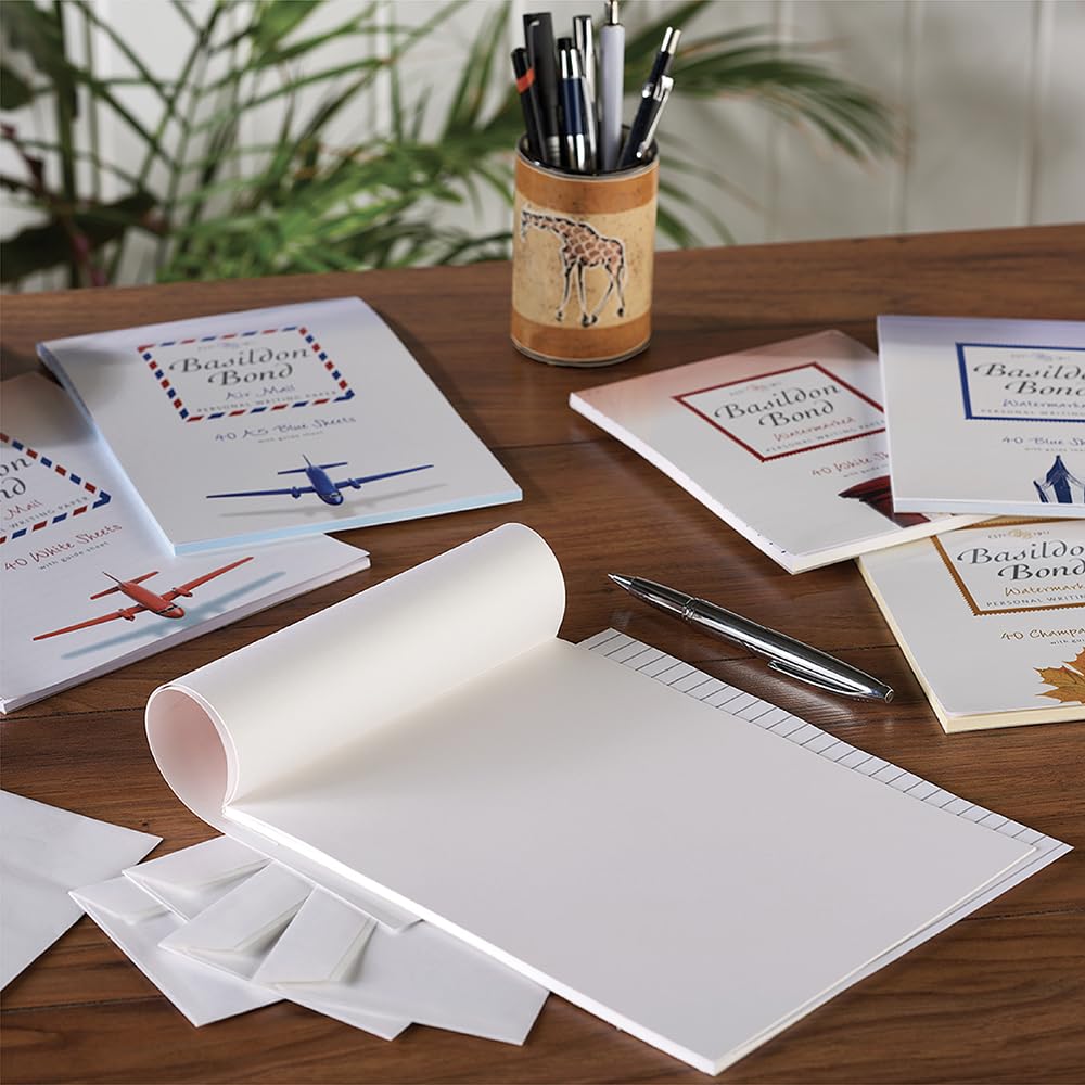 Basildon Bond Writing Pad - 40 Sheets White Paper | 137 x 178 mm Duke Size 4