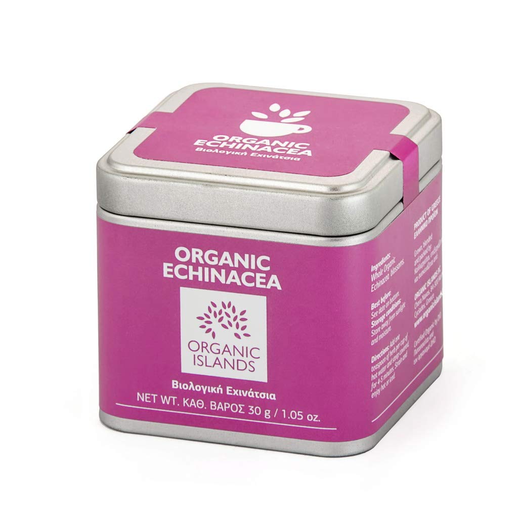 Organic Islands Organic Echinacea Herbal Tea - Immunity Support | 30g (Pack of 2) | Greek Origin 1