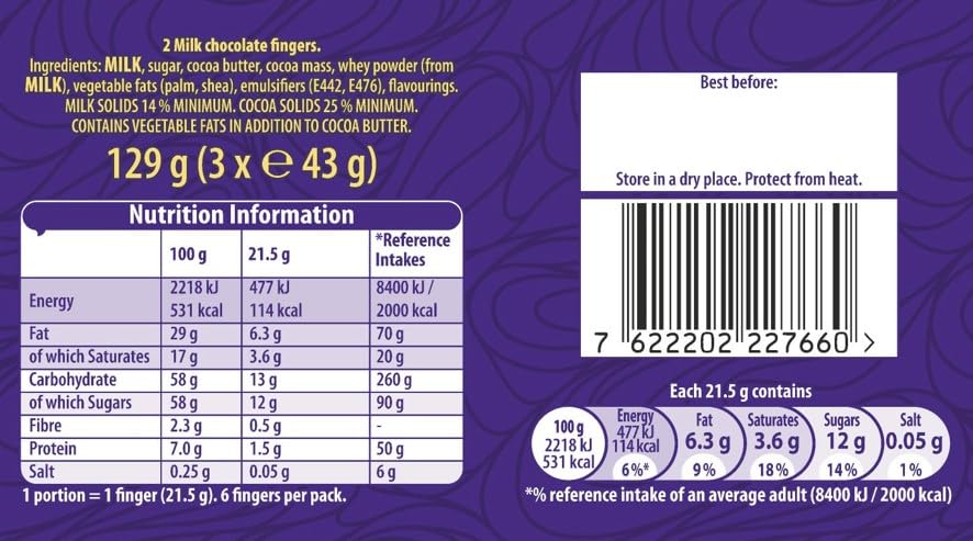 Cadbury - Dairy Milk Twirl Chocolate Bar Multipack (3 x 129g) 7