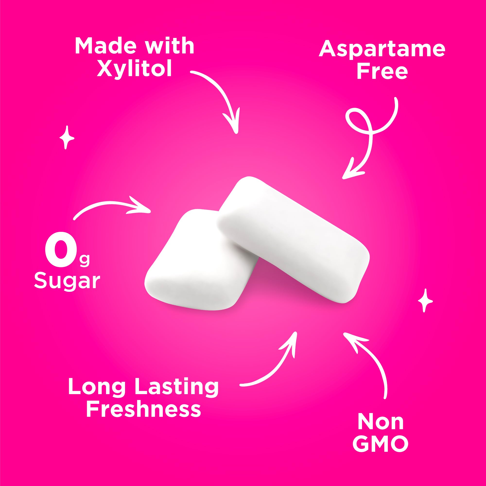 PUR - Natural Pomegranate Mint Sugar-Free Chewing Gum (55 Pieces, Pack of 3) 3