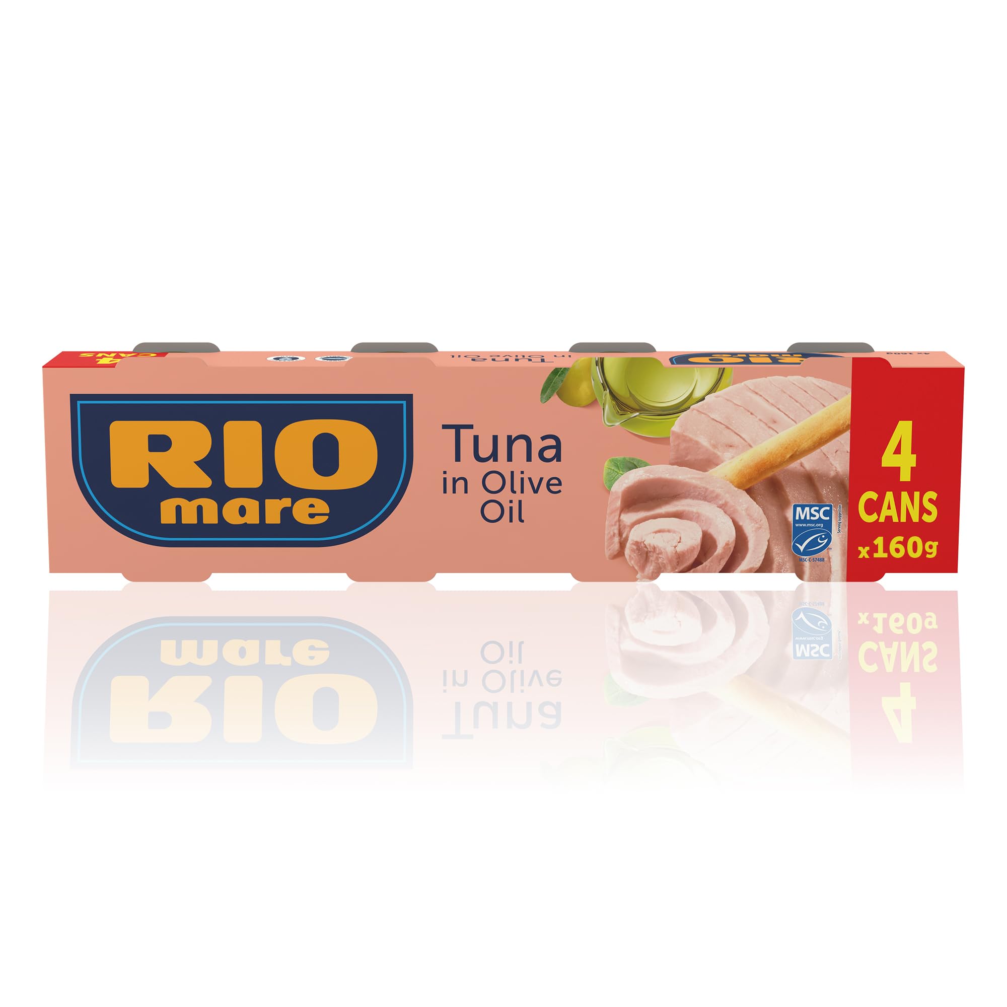 Rio Mare Tuna in Olive Oil - Prime Quality, MSC Sustainable | 160g Pack of 4 1