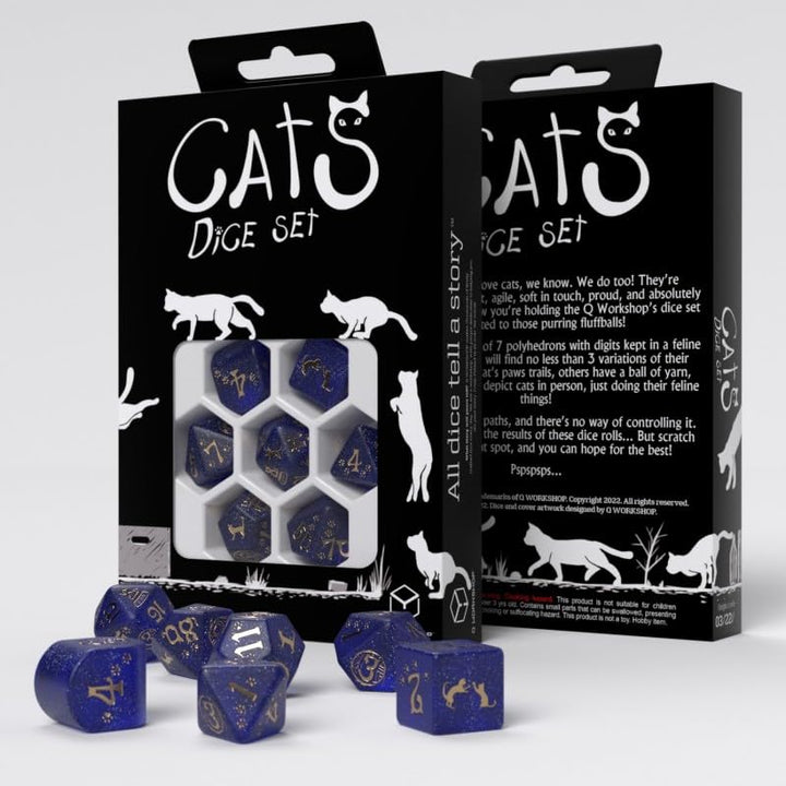 Q WORKSHOP Cats Meowster Modern Dice Set (QWOCAT04)