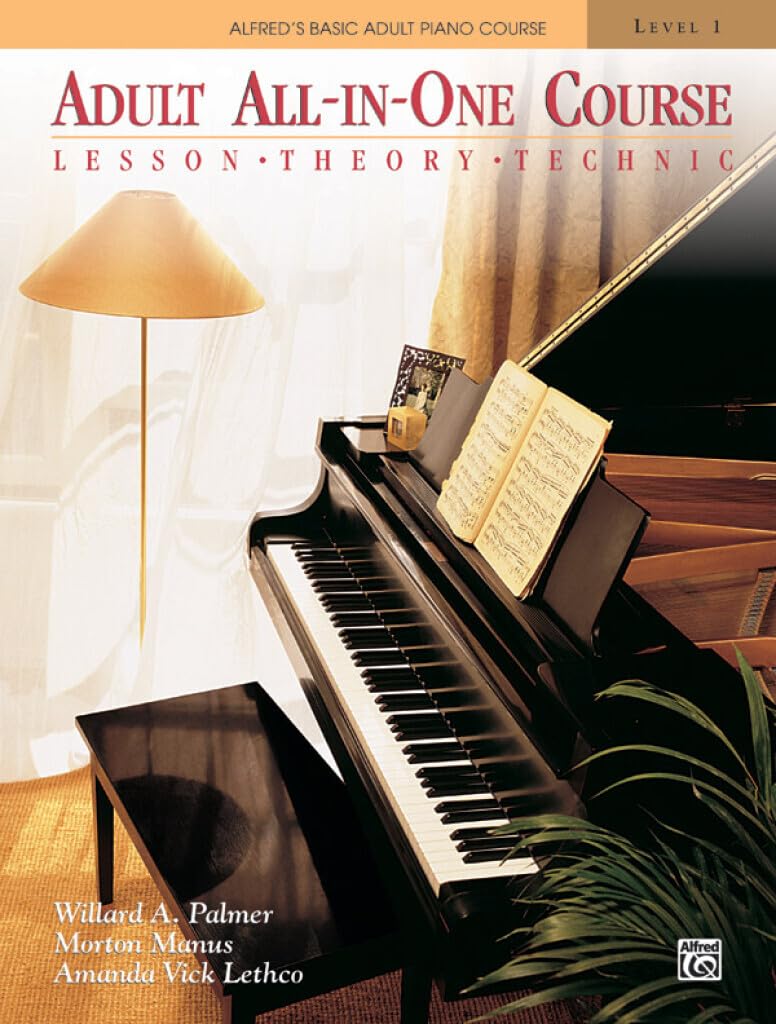 Alfred Music Alfred's Basic Adult All-in-One Piano Course 1: Lesson-Theory-Technic - Level 1