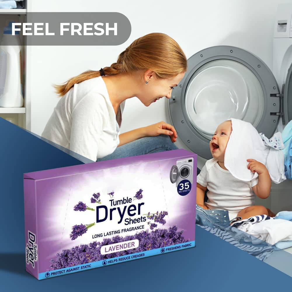 KARRMA - Lavender Tumble Dryer Sheets (105 Sheets, Pack of 3) 6