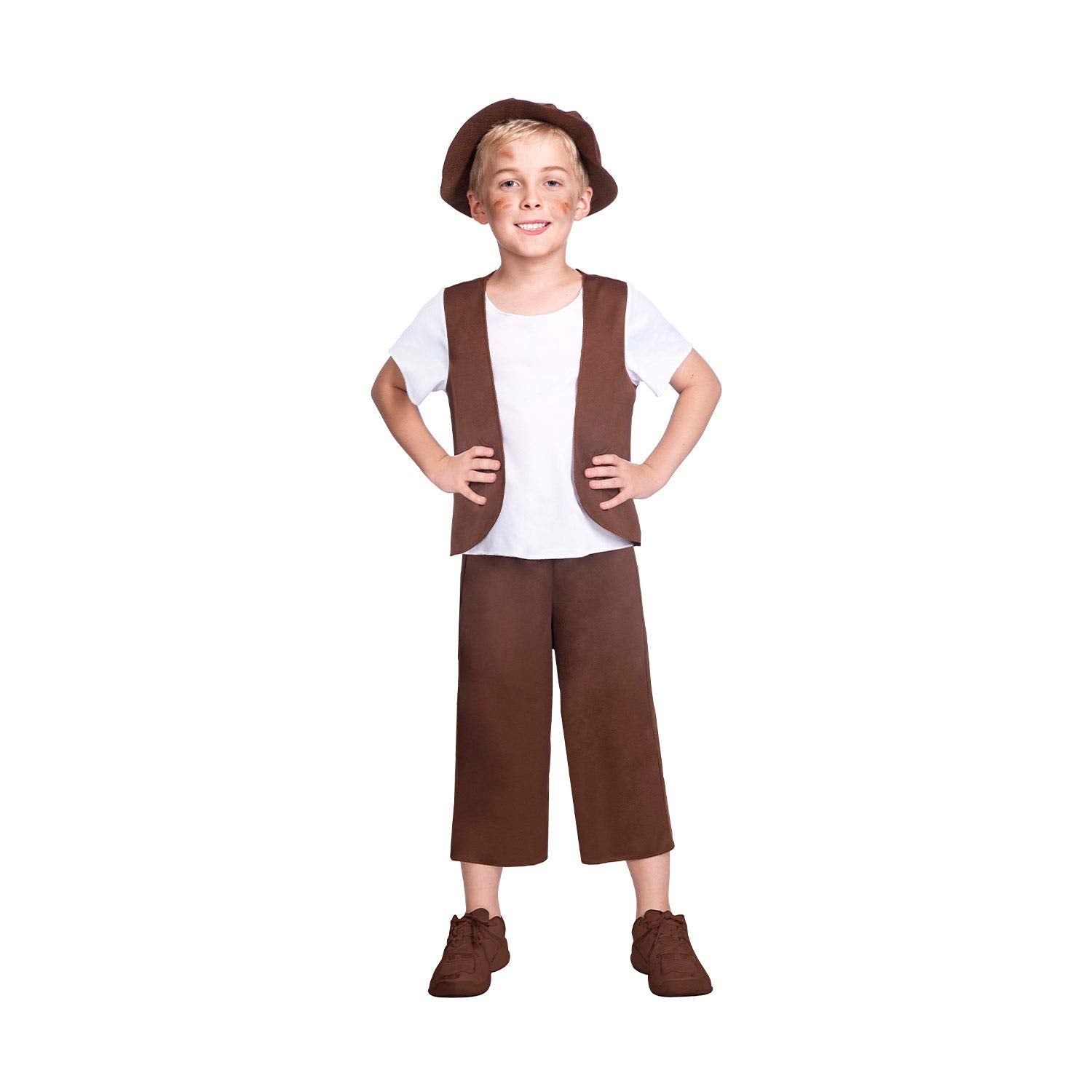 amscan Poor Boy Tudor World Book Day Costume - Ages 10-12 Years | Brown