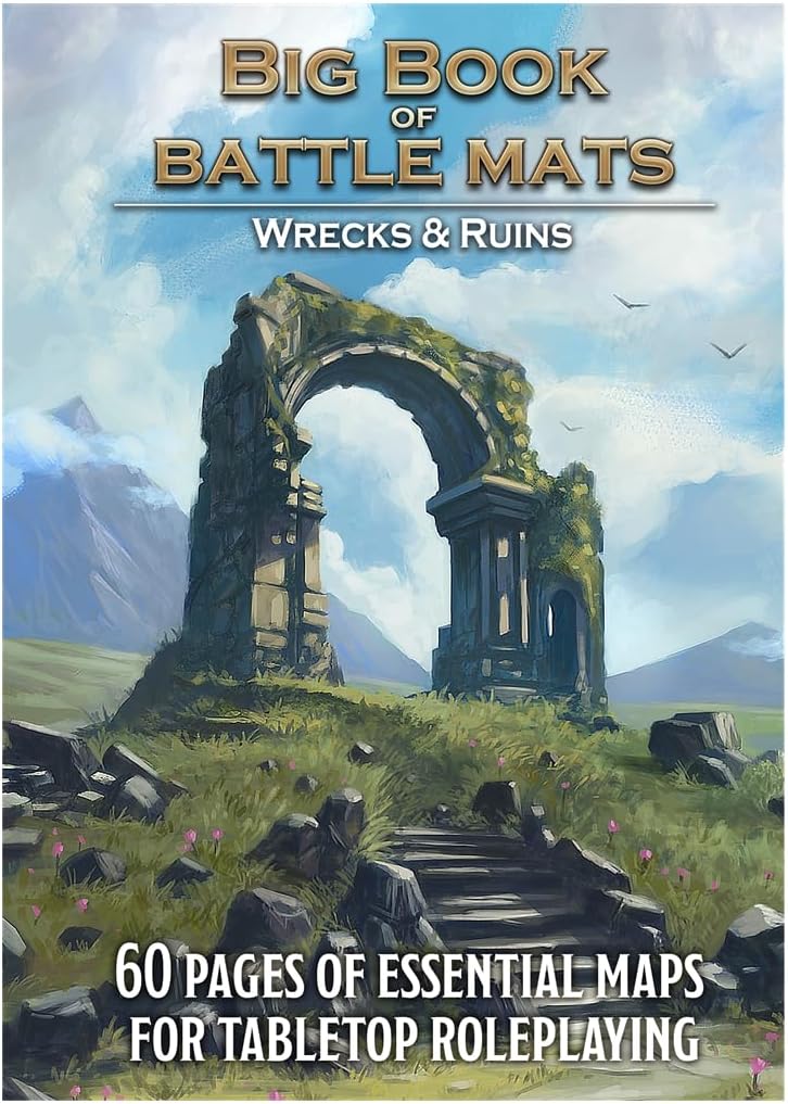 Loke BattleMats Big Book of Battle Mats Wilds, Wrecks & Ruins 1